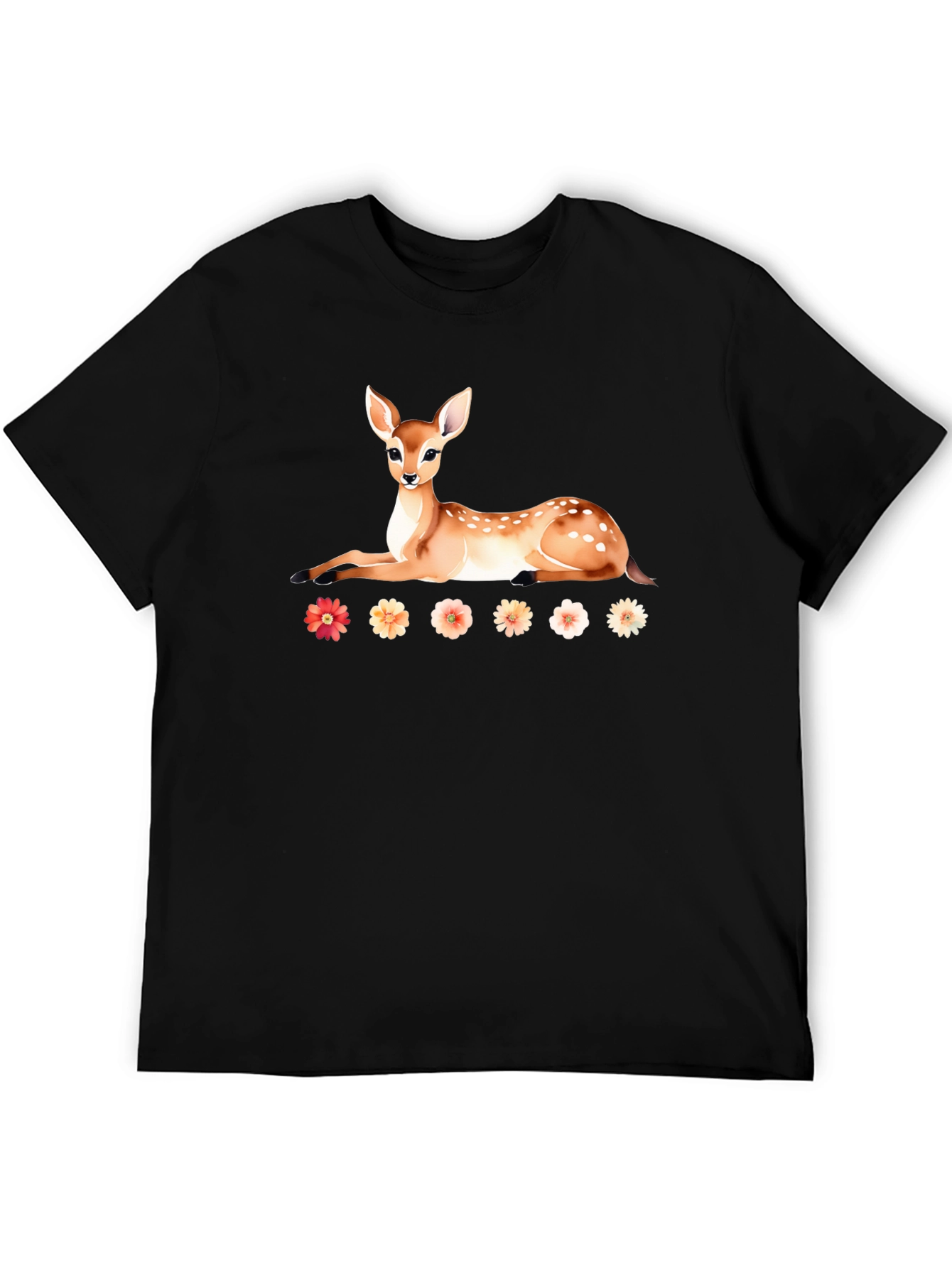 Deer and Floral T-Shirt
