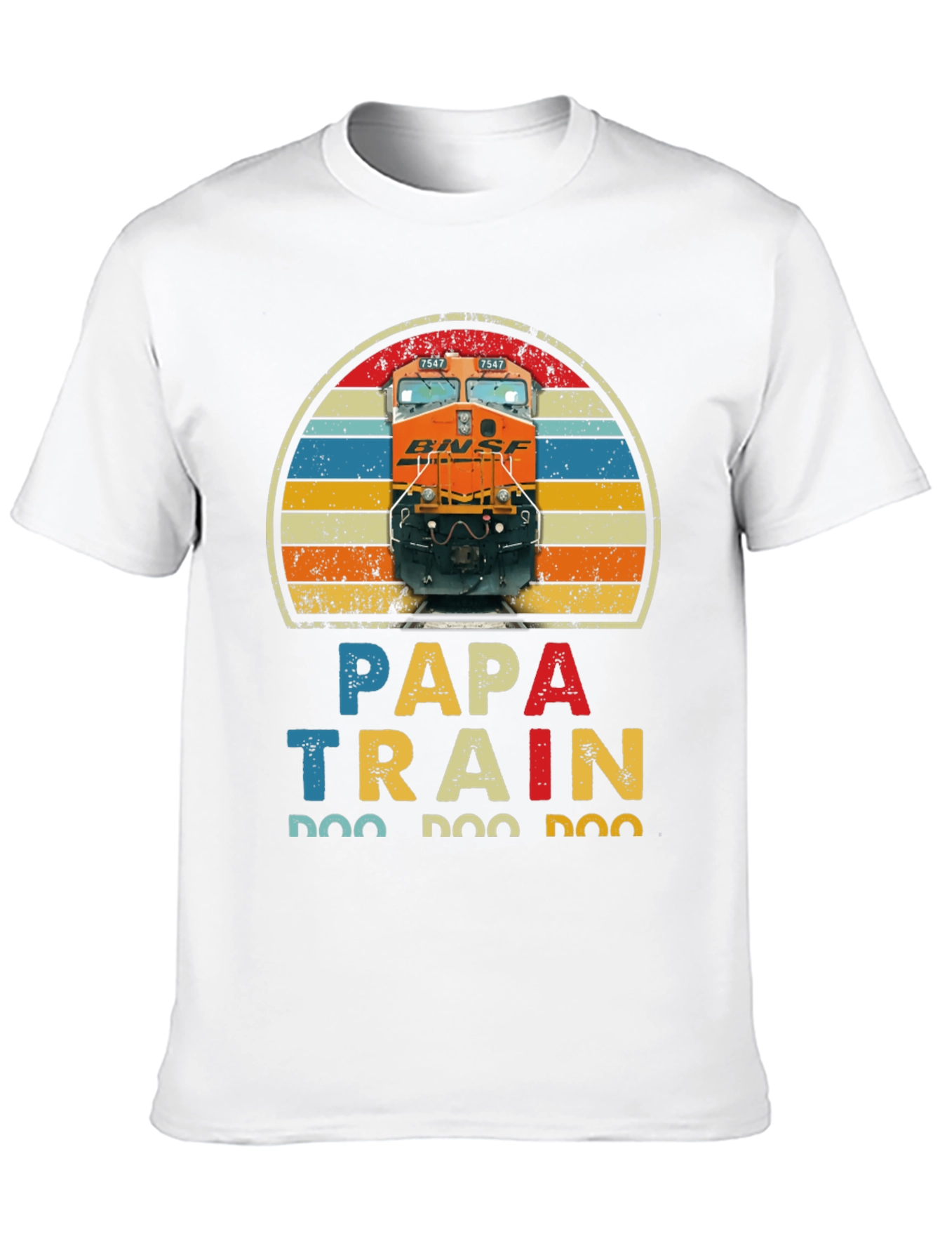 Papa Train T-Shirt - Retro Style Train Lover Tee