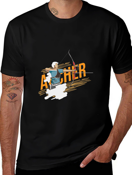Archer Graphic T-Shirt - Sporty Tee for Men