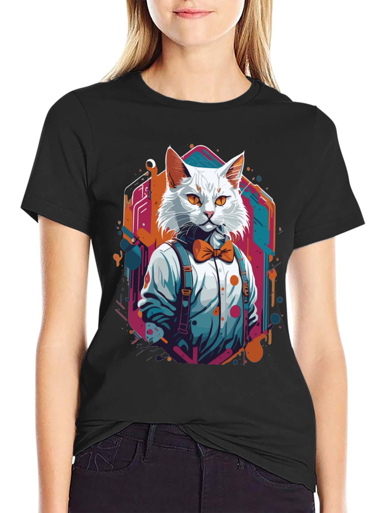 Cool Cat Bowtie T-Shirt