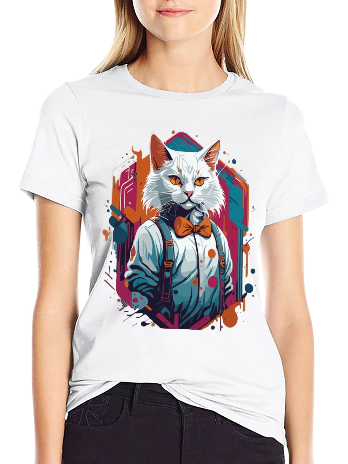 Cool Cat Bowtie T-Shirt
