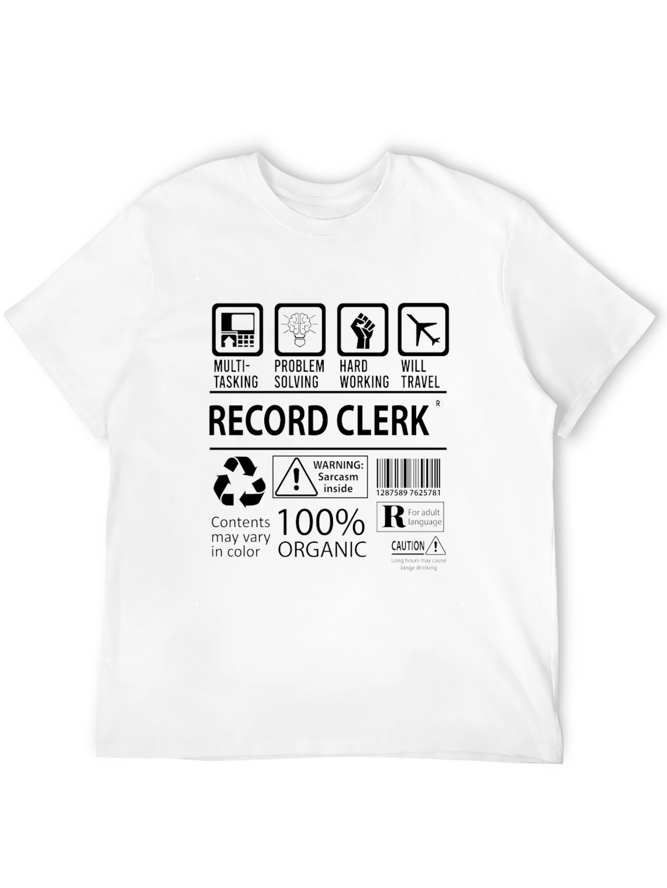 Record Clerk T-Shirt: Multi-Tasking Problem-Solving Pro