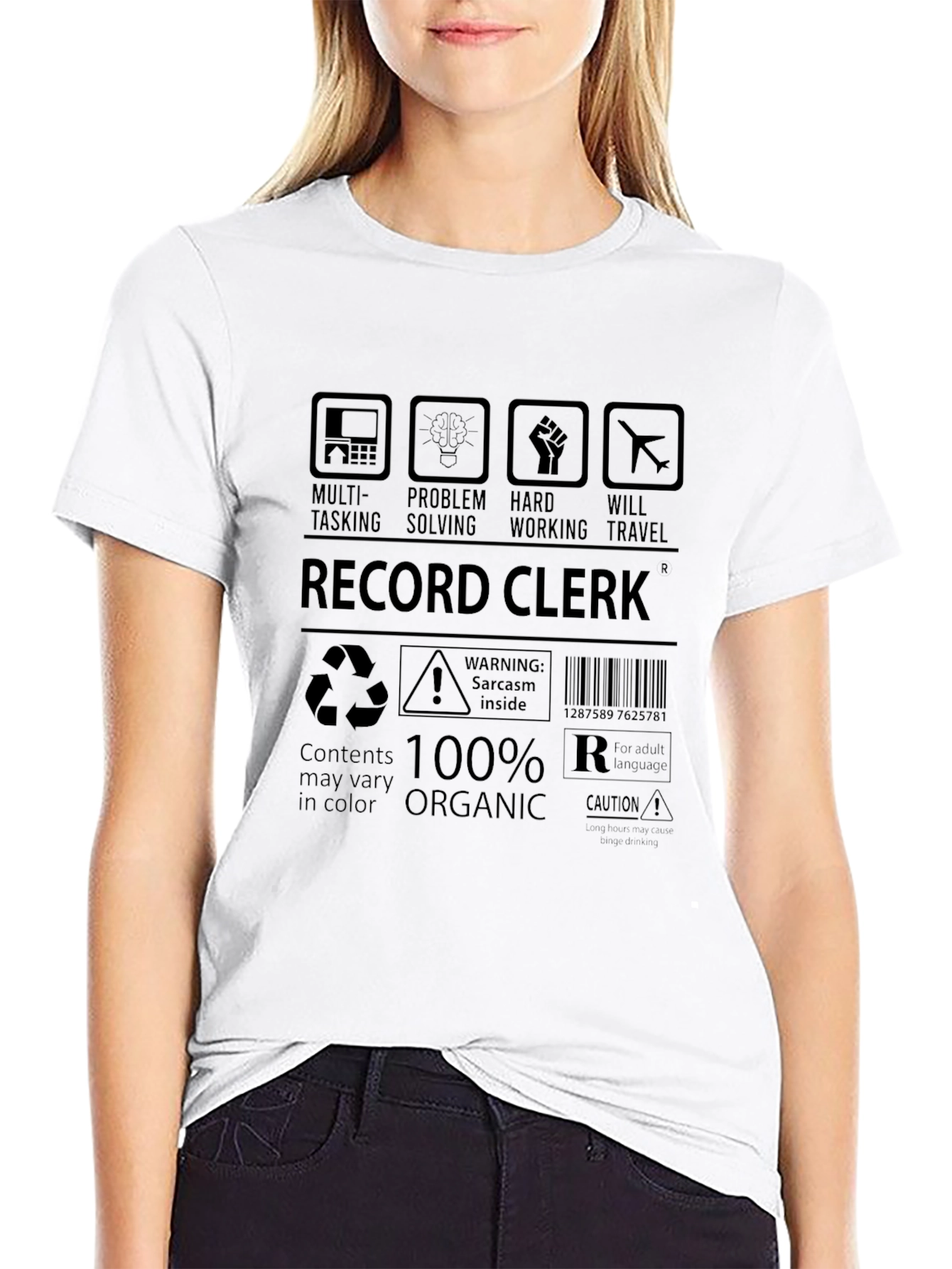 Record Clerk T-Shirt: Multi-Tasking Problem-Solving Pro