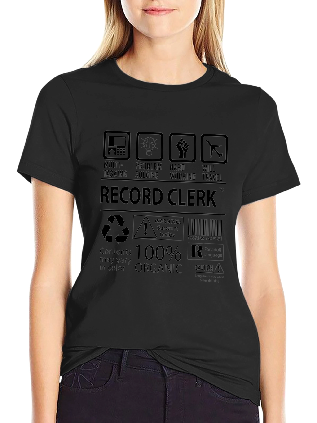 Record Clerk T-Shirt: Multi-Tasking Problem-Solving Pro