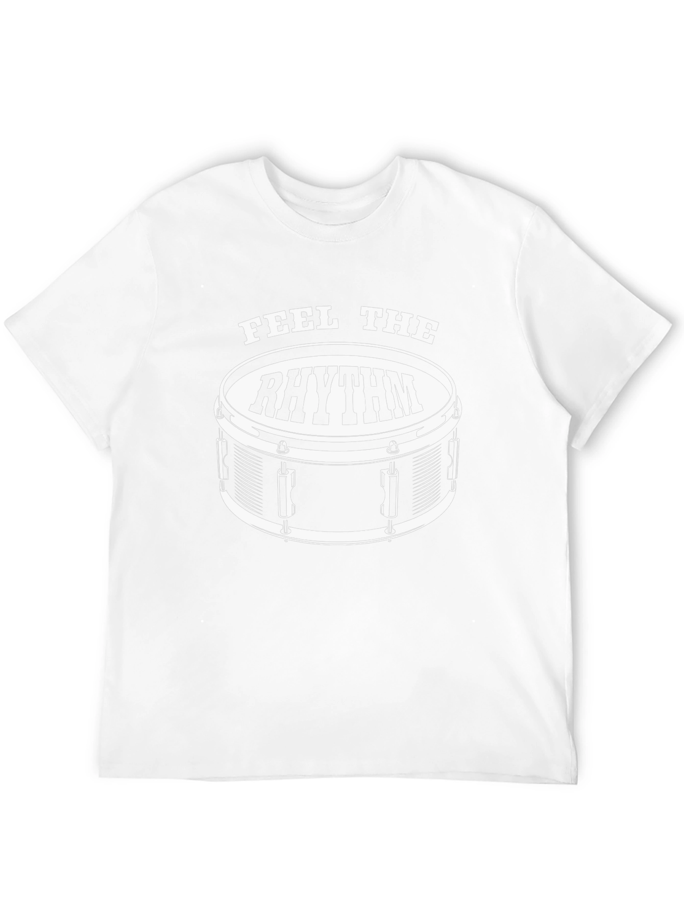 Feel the Rhythm Drummer T-Shirt - Black Music Tee