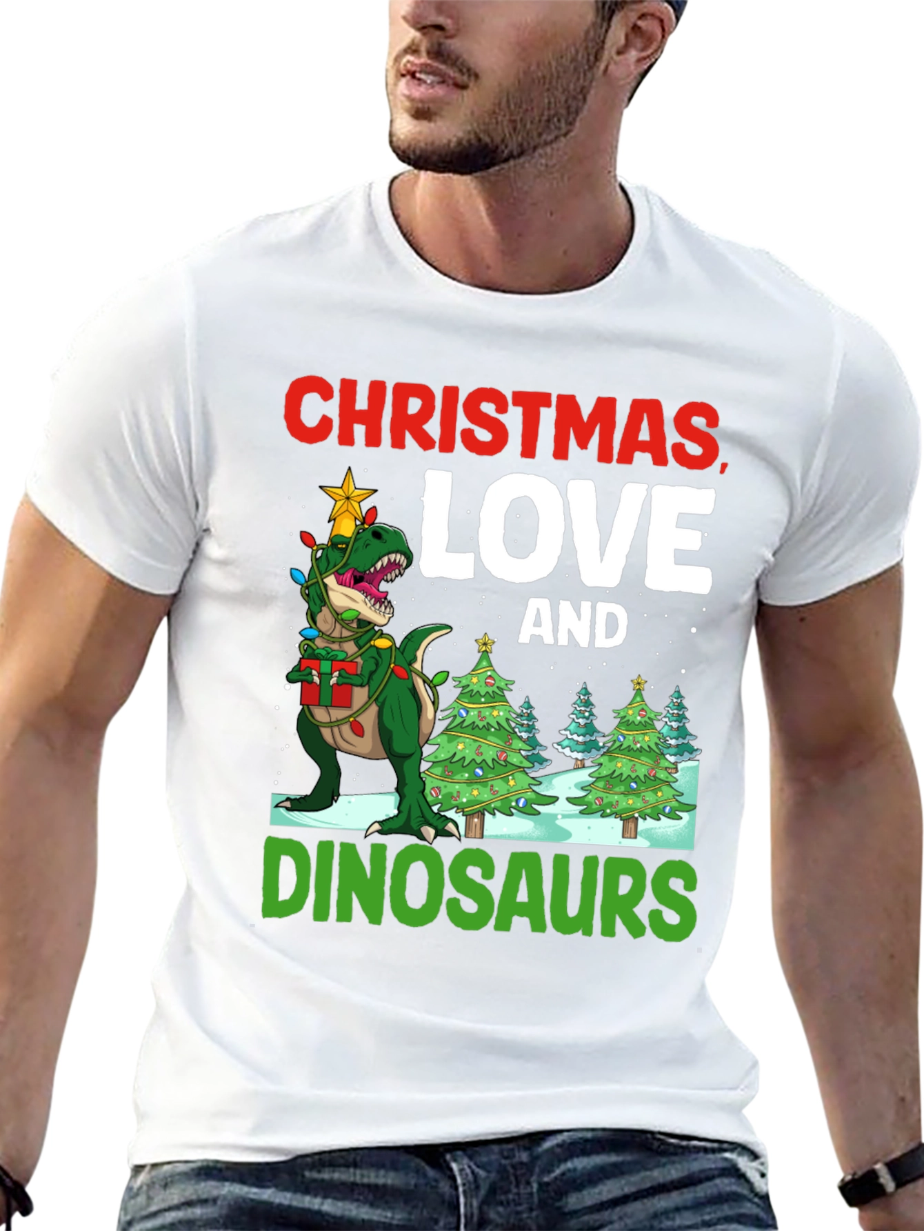 Christmas Dinosaur T-Shirt