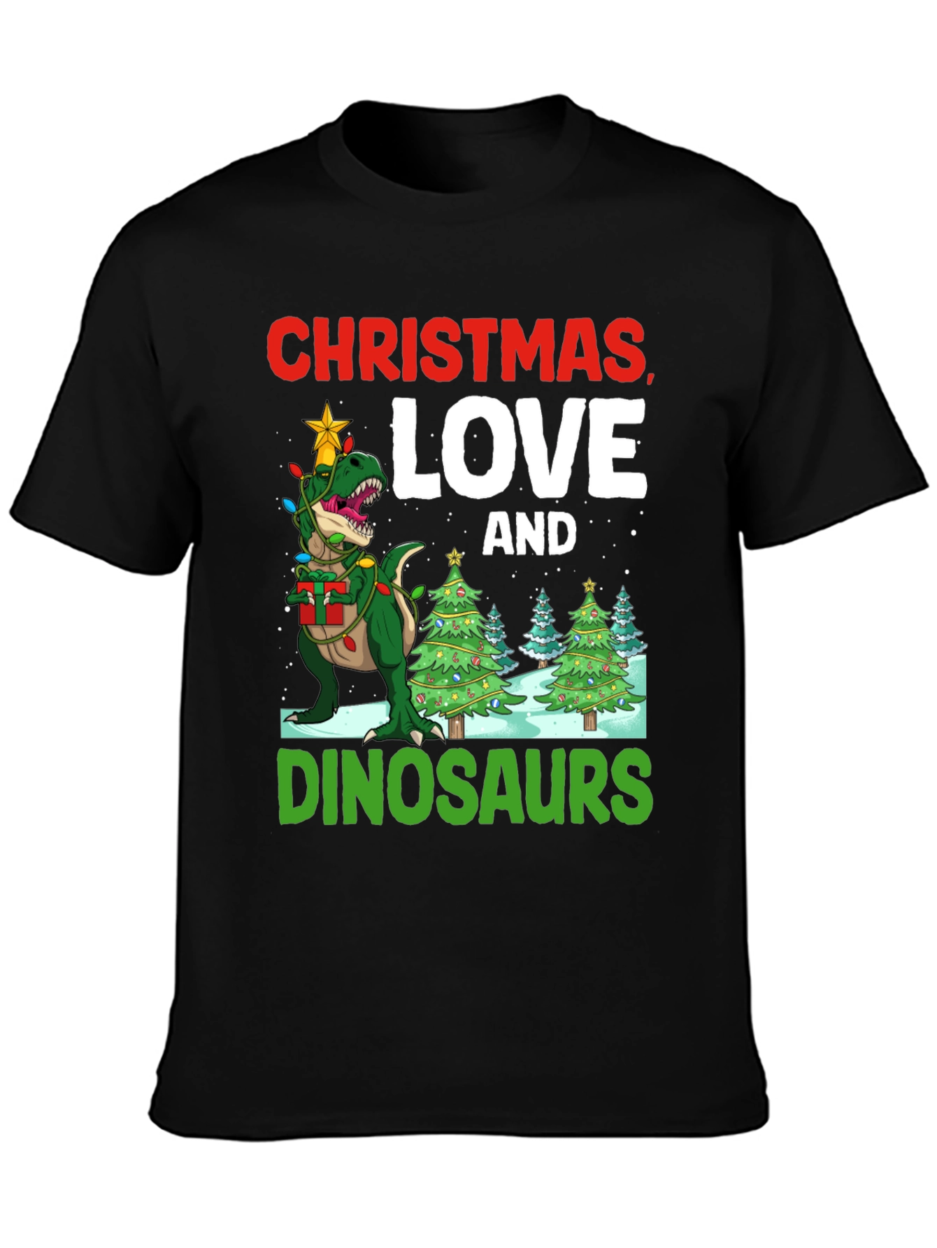 Christmas Dinosaur T-Shirt
