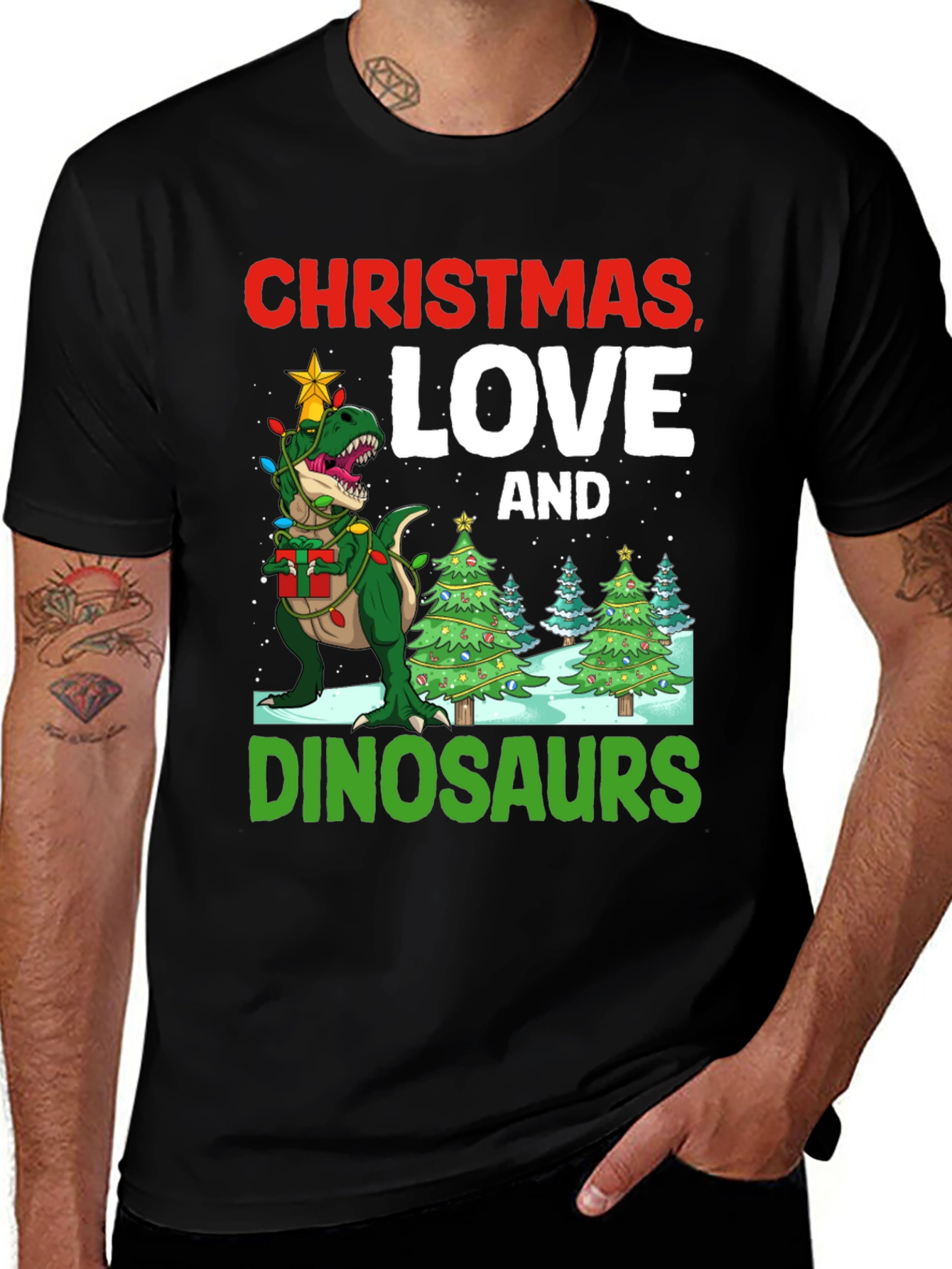 Christmas Dinosaur T-Shirt