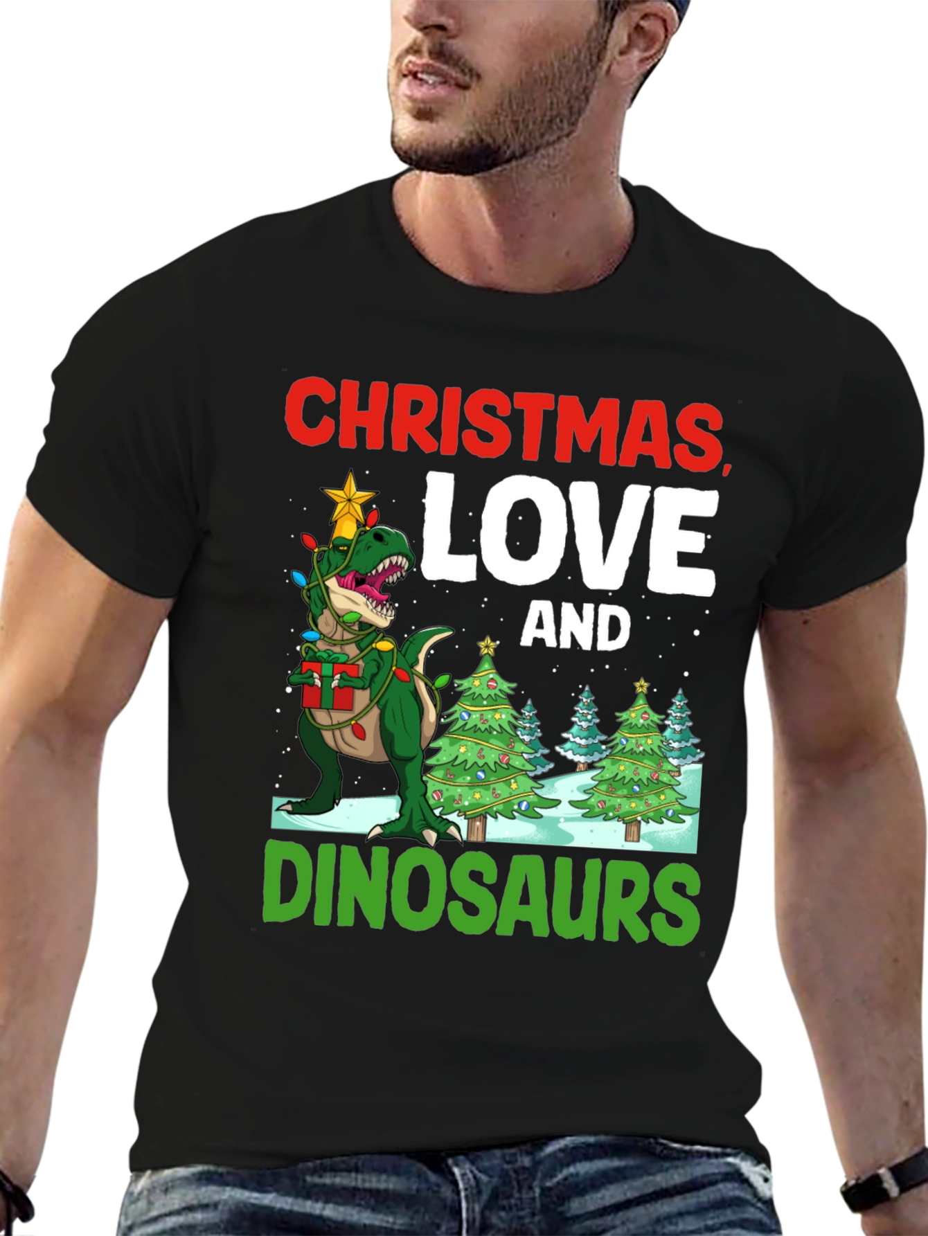 Christmas Dinosaur T-Shirt