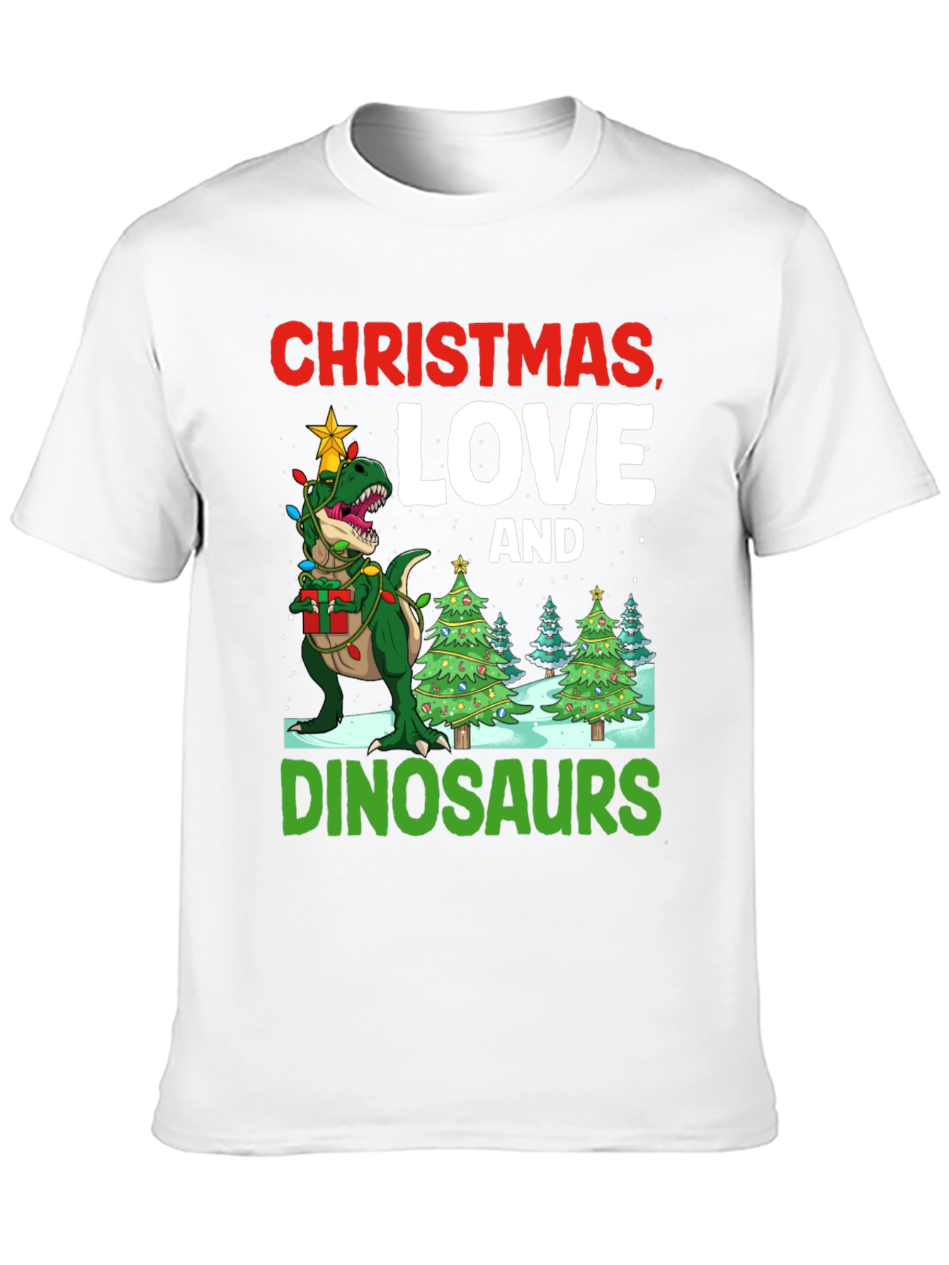 Christmas Dinosaur T-Shirt