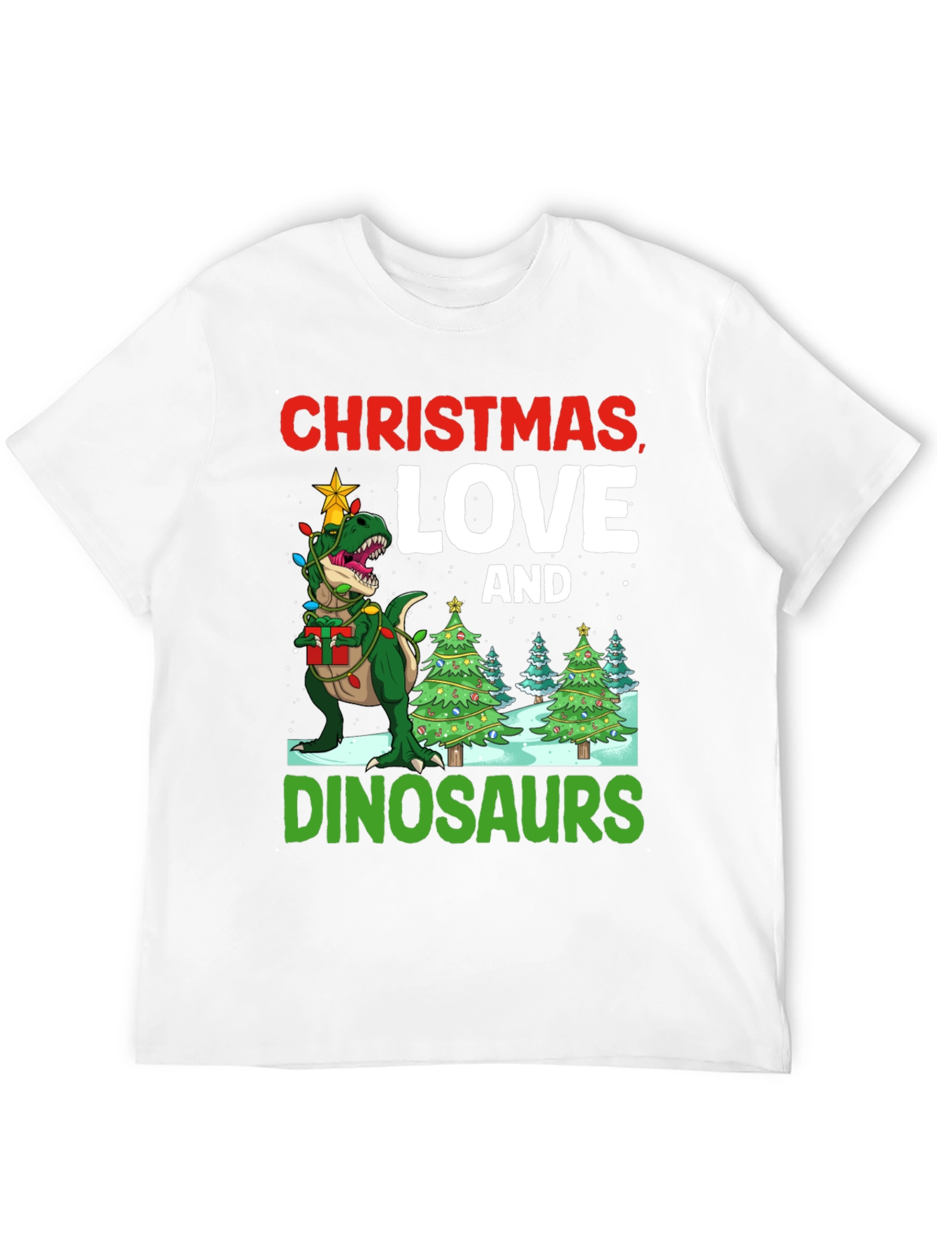 Christmas Dinosaur T-Shirt