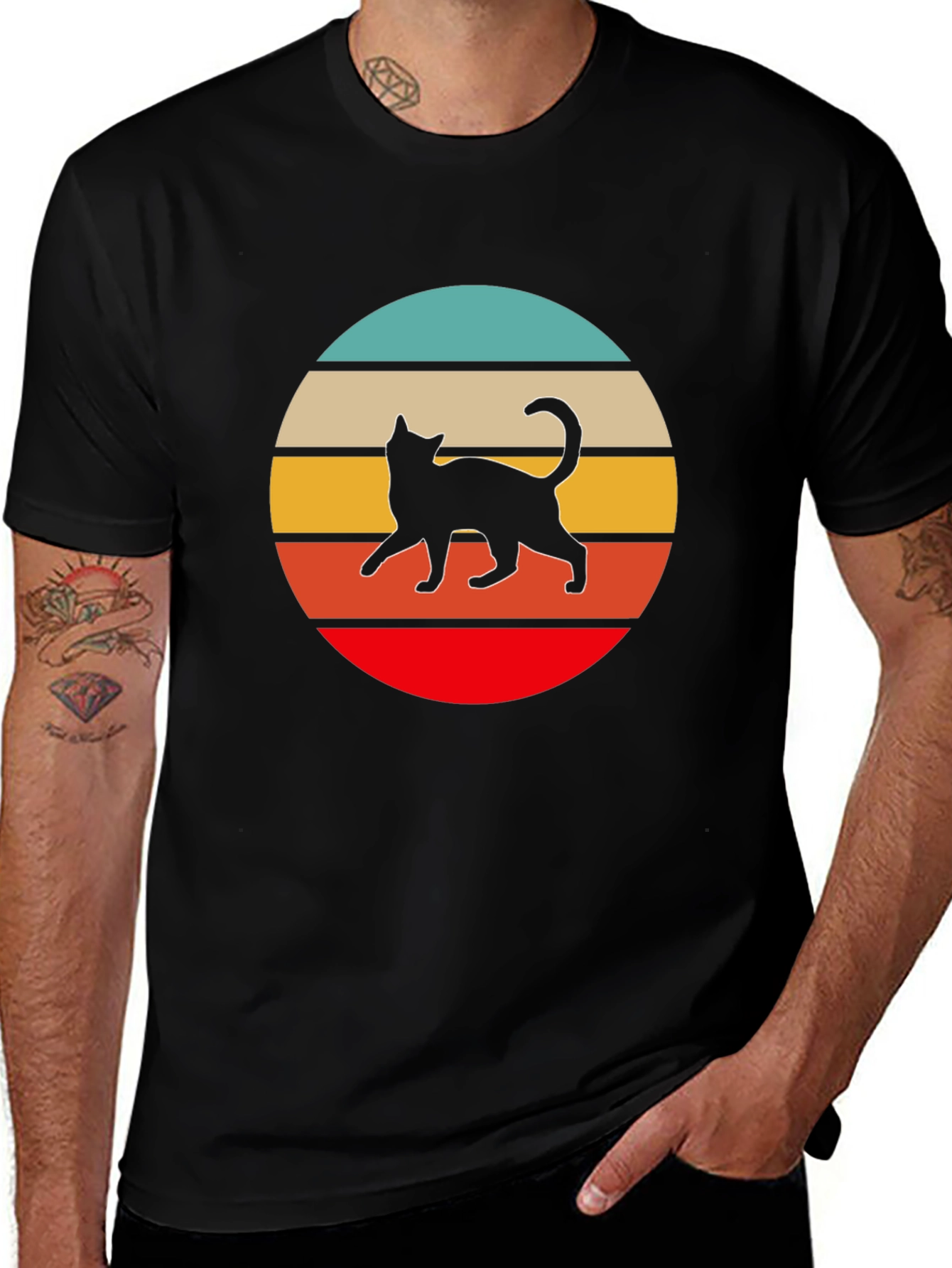 Retro Cat Graphic T-Shirt - Unisex Cotton Tee