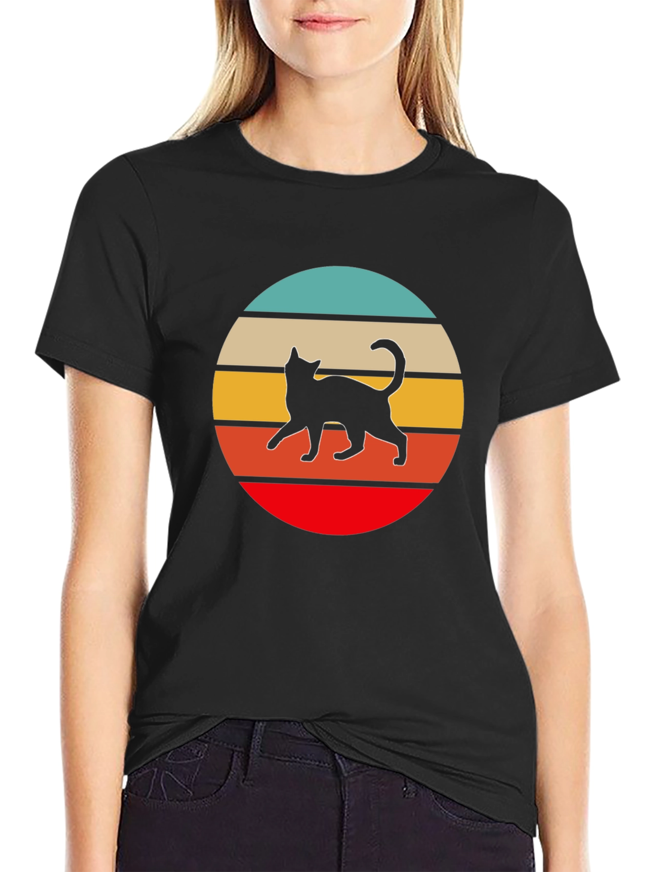Retro Cat Graphic T-Shirt - Unisex Cotton Tee