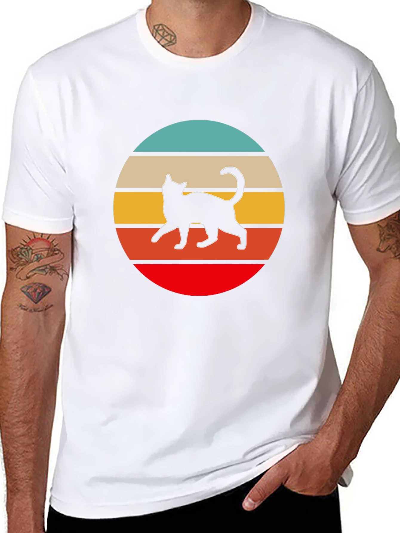 Retro Cat Graphic T-Shirt - Unisex Cotton Tee