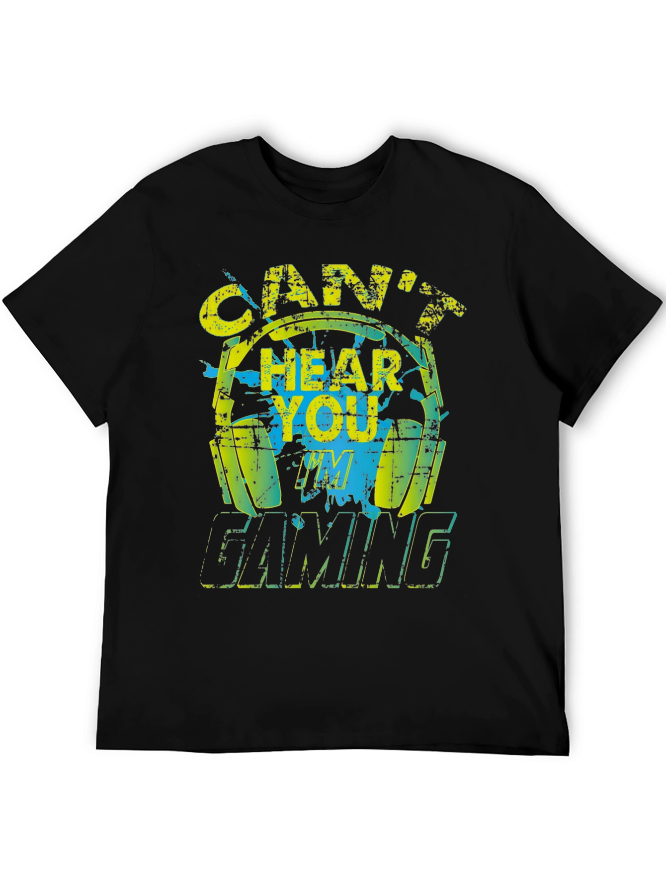 Cant Hear You Gaming Black T-Shirt