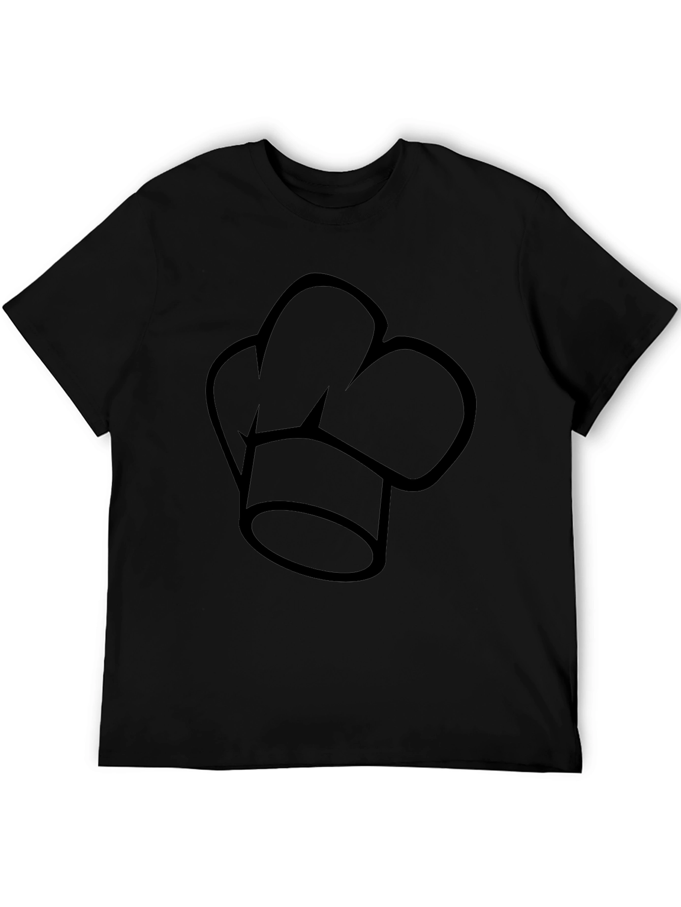 Chef Hat Graphic Black T-Shirt - Culinary Apparel