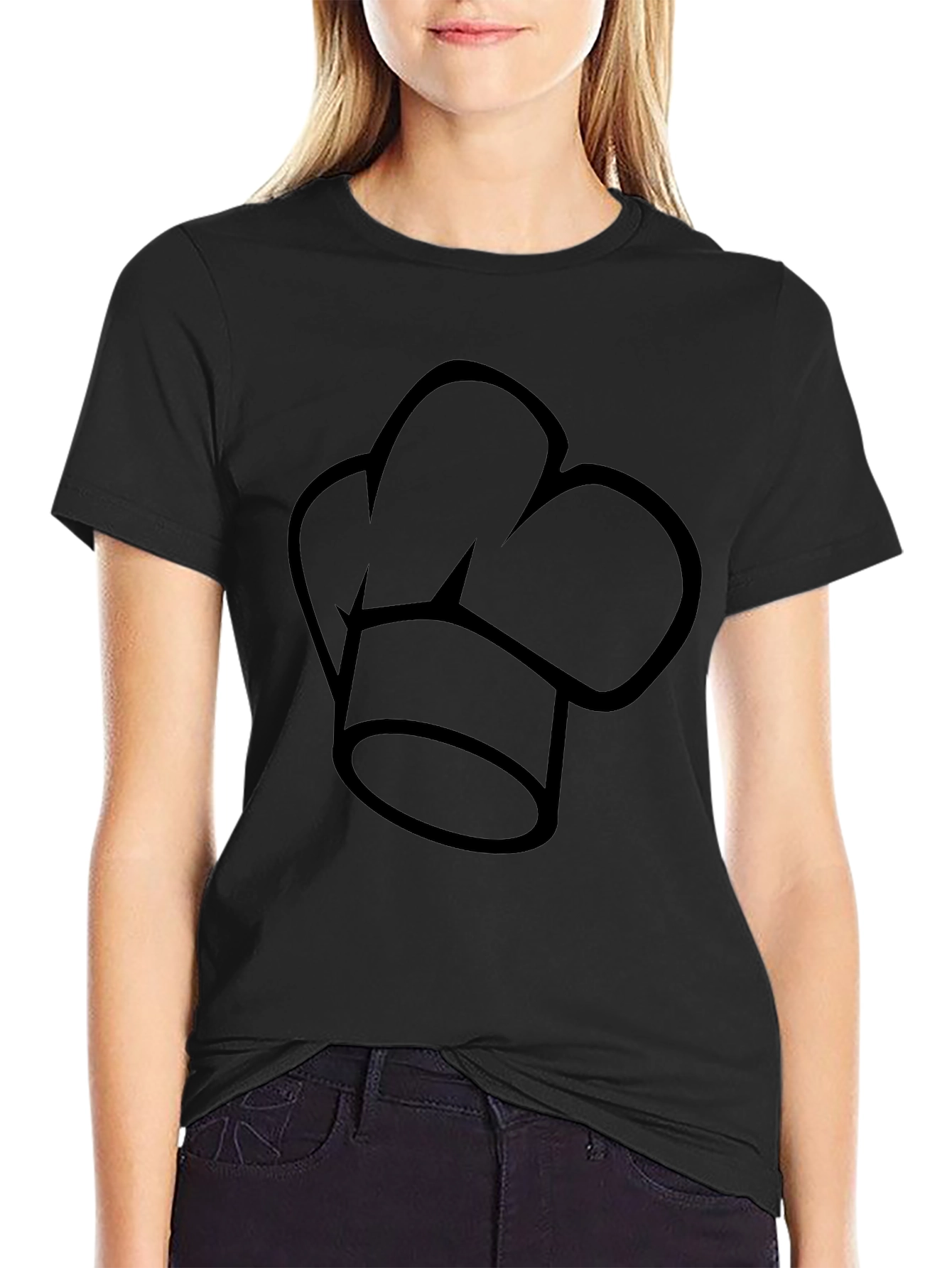Chef Hat Graphic Black T-Shirt - Culinary Apparel