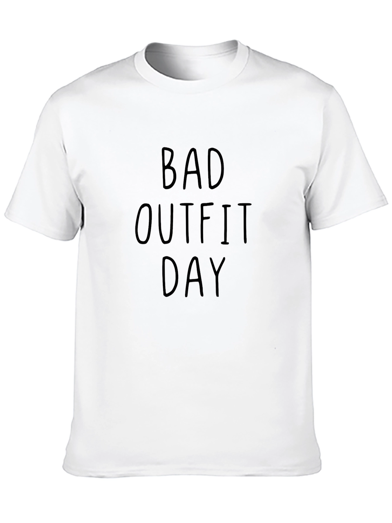 Bad Outfit Day Mens Black Graphic T-Shirt