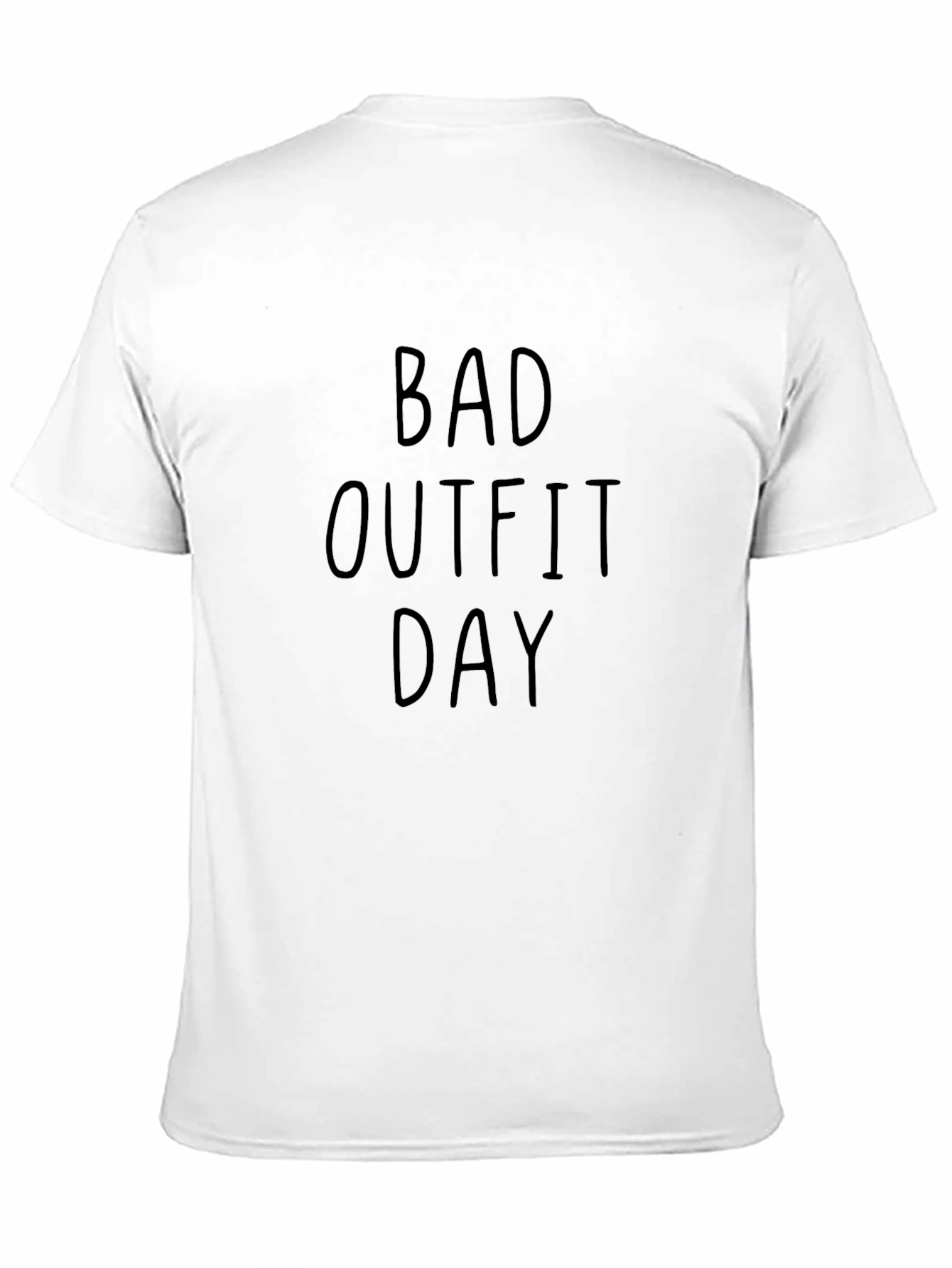 Bad Outfit Day Mens Black Graphic T-Shirt