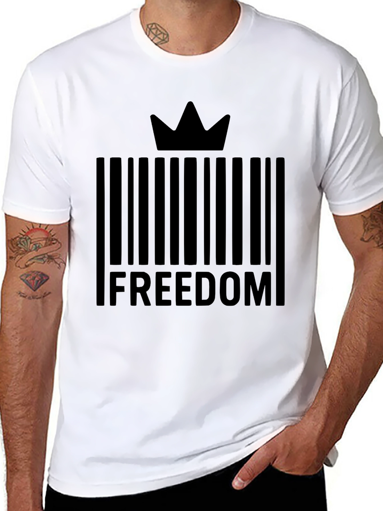 Freedom Crown Barcode T-Shirt