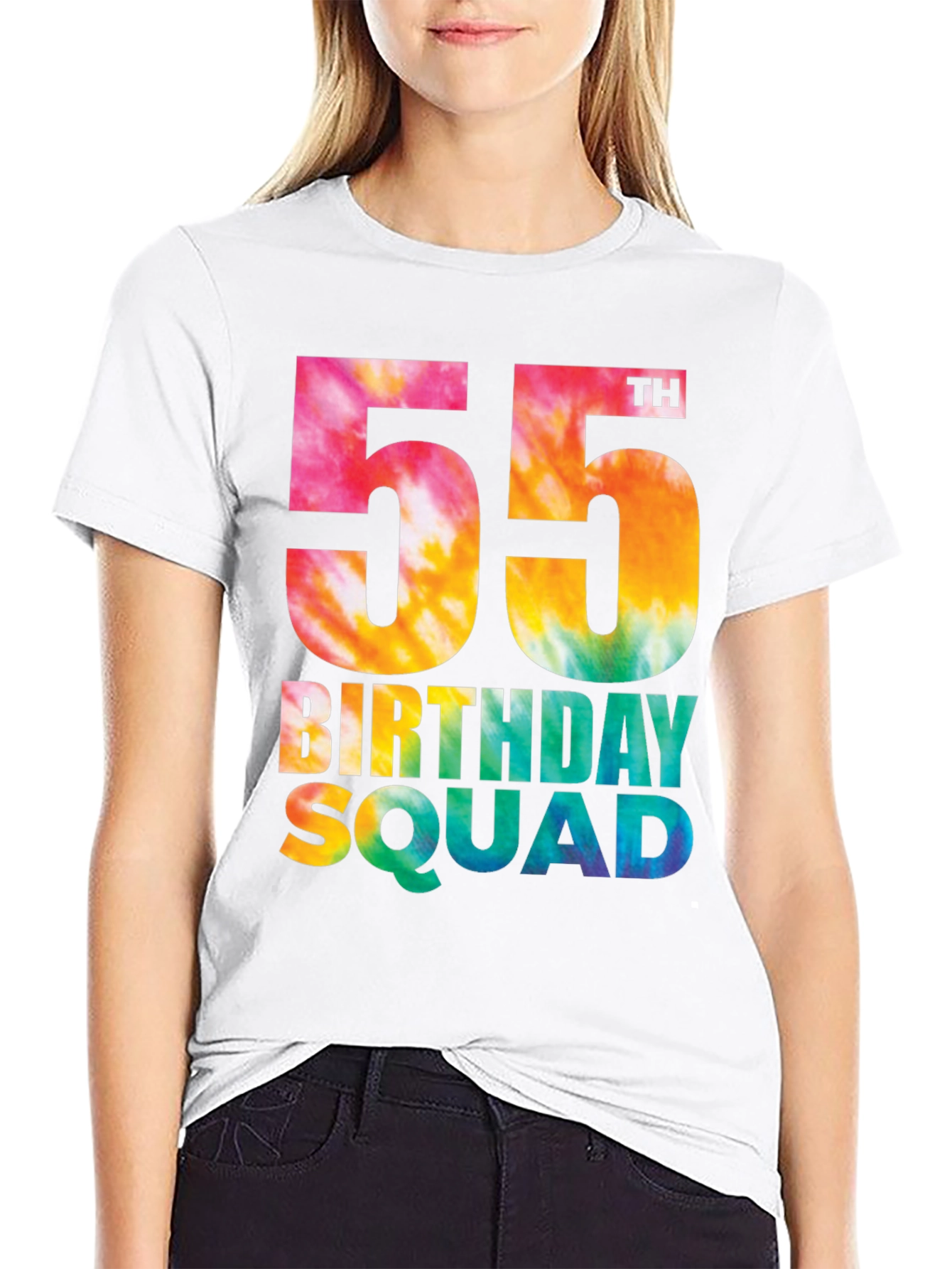 55th Birthday Squad Tie Dye T-Shirt