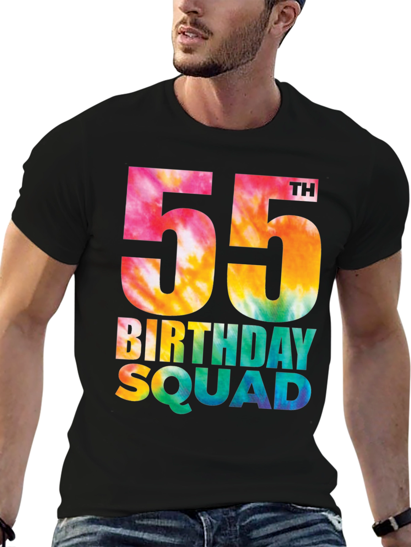 55th Birthday Squad Tie Dye T-Shirt