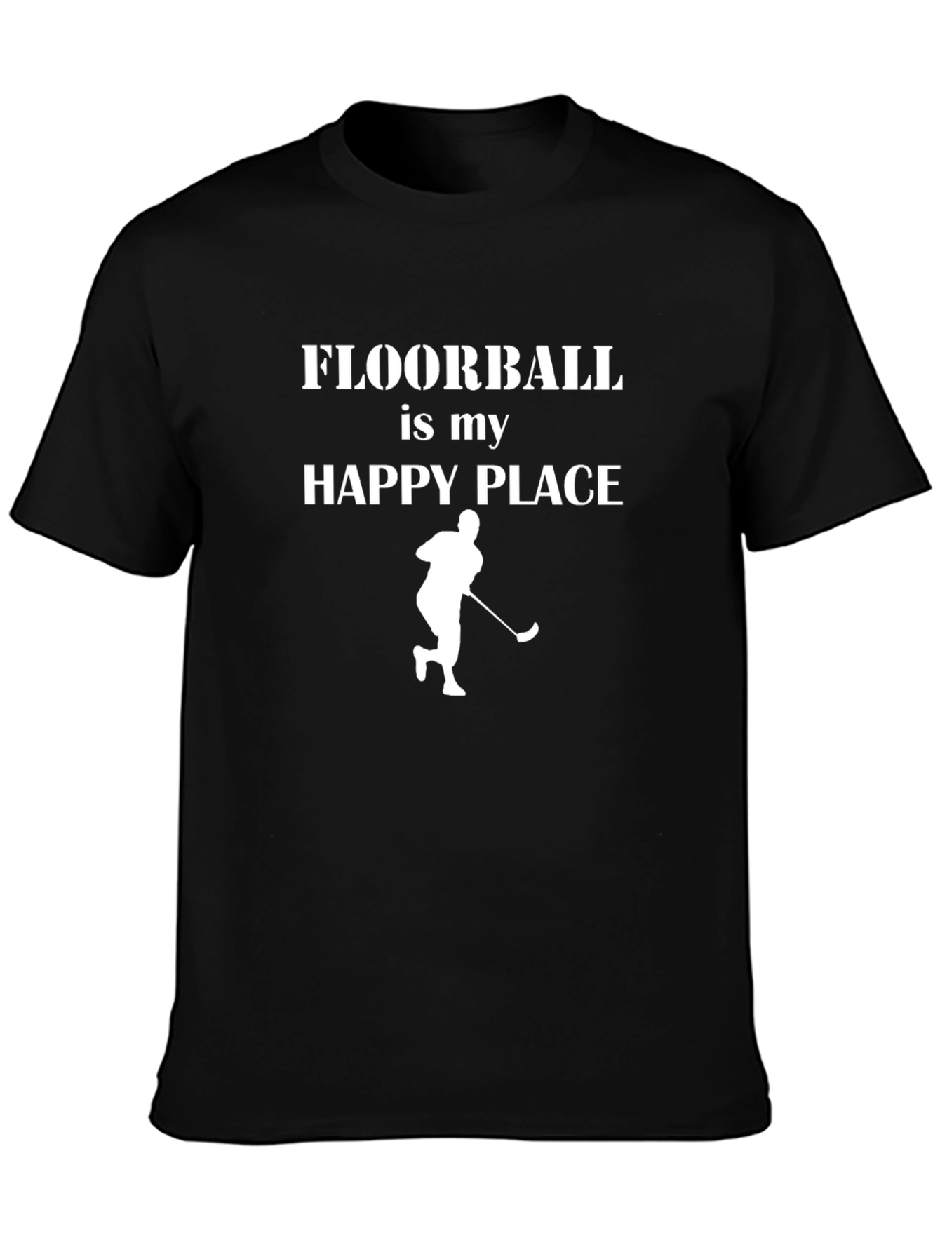 Floorball Happy Place Black T-Shirt
