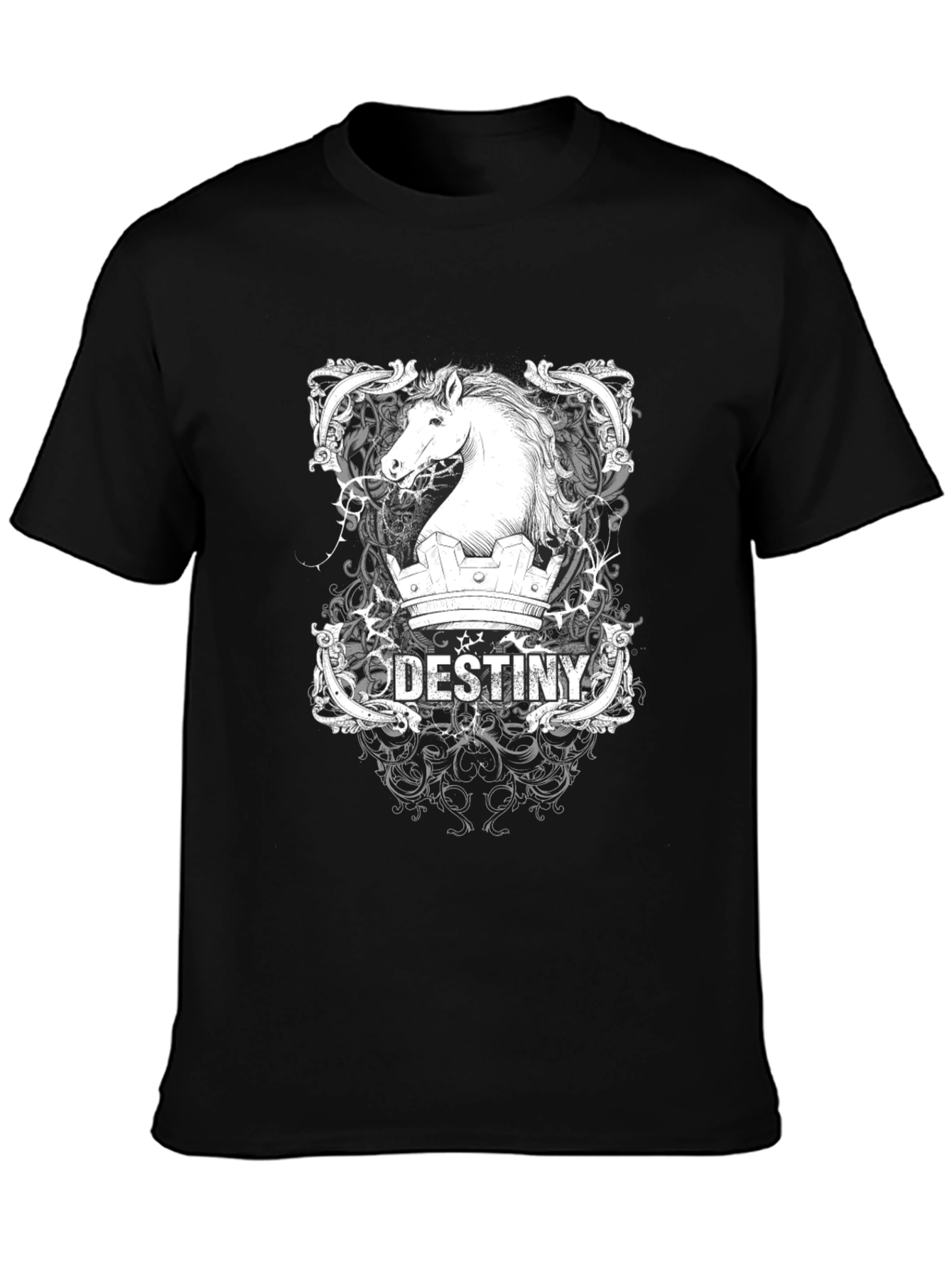 Destiny Horse Knight T-Shirt - Black