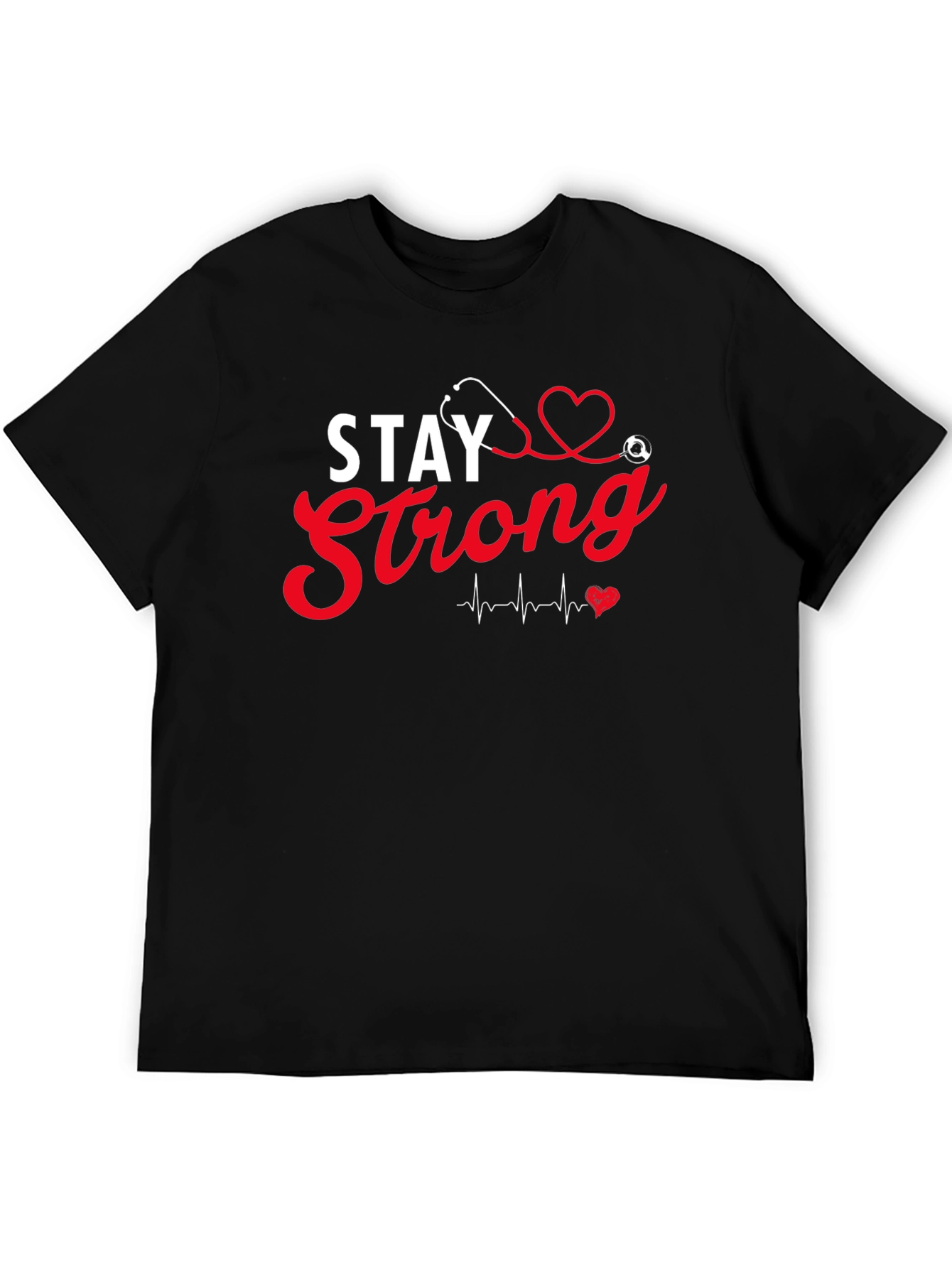 Stay Strong Graphic T-Shirt Black