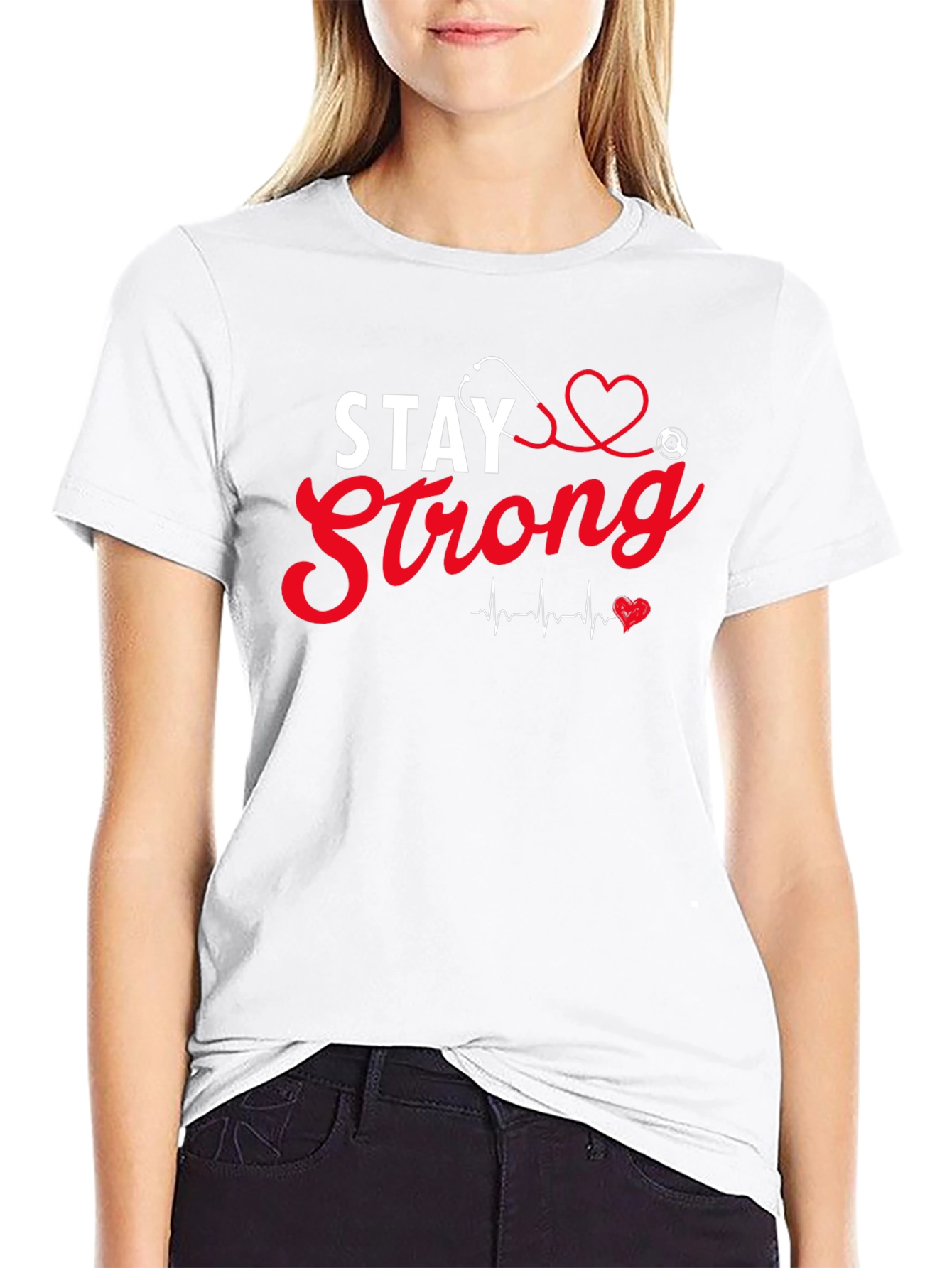 Stay Strong Graphic T-Shirt Black