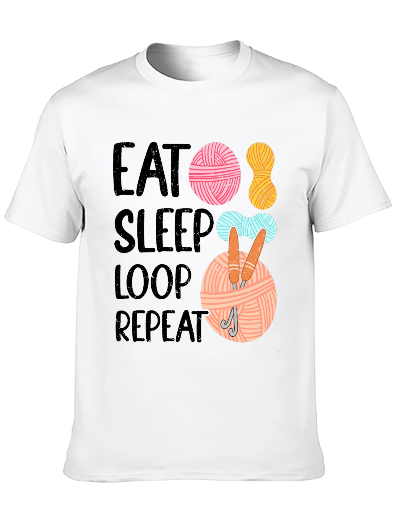 Eat Sleep Loop Repeat Knitting T-Shirt