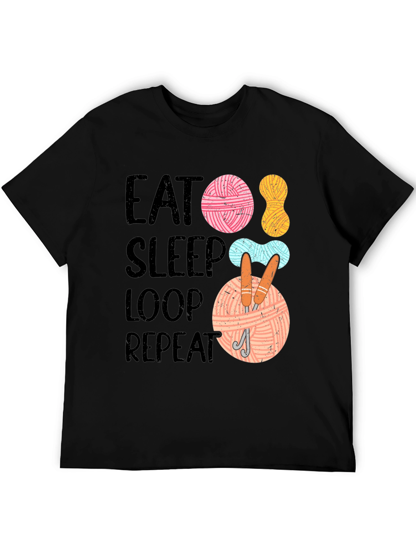 Eat Sleep Loop Repeat Knitting T-Shirt