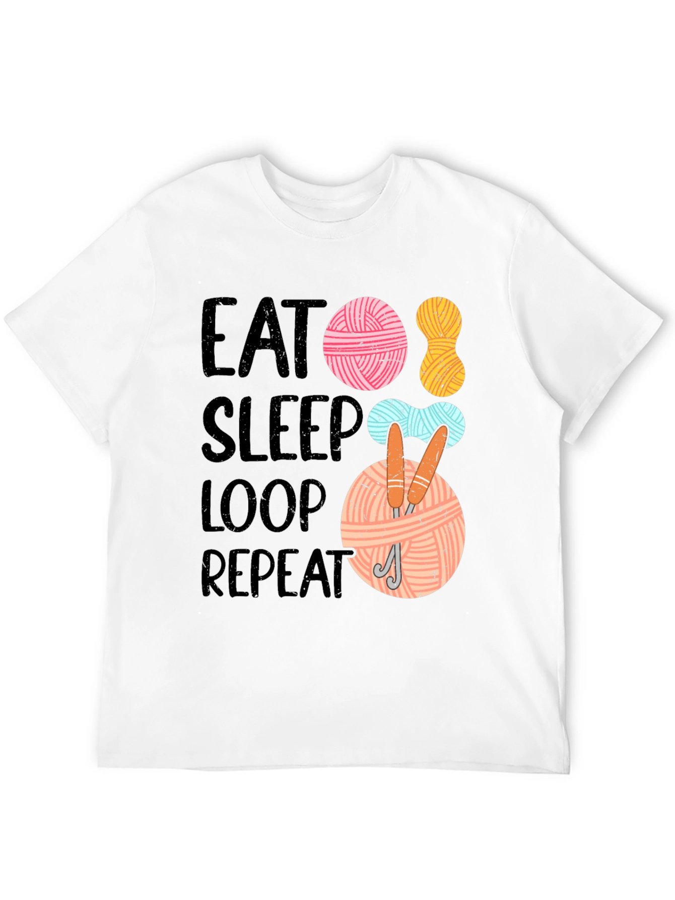 Eat Sleep Loop Repeat Knitting T-Shirt
