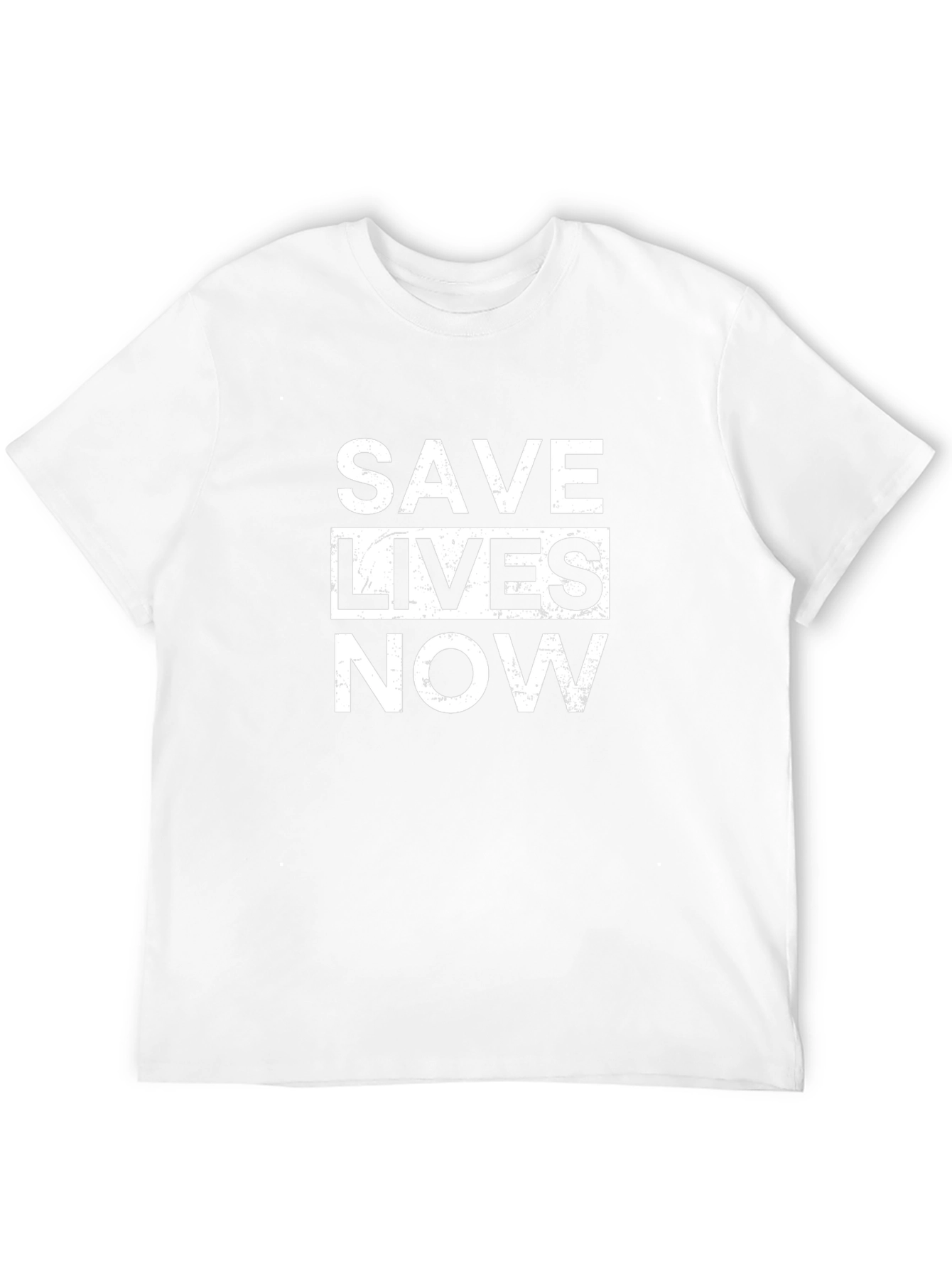 Save Lives Now Black Graphic T-Shirt