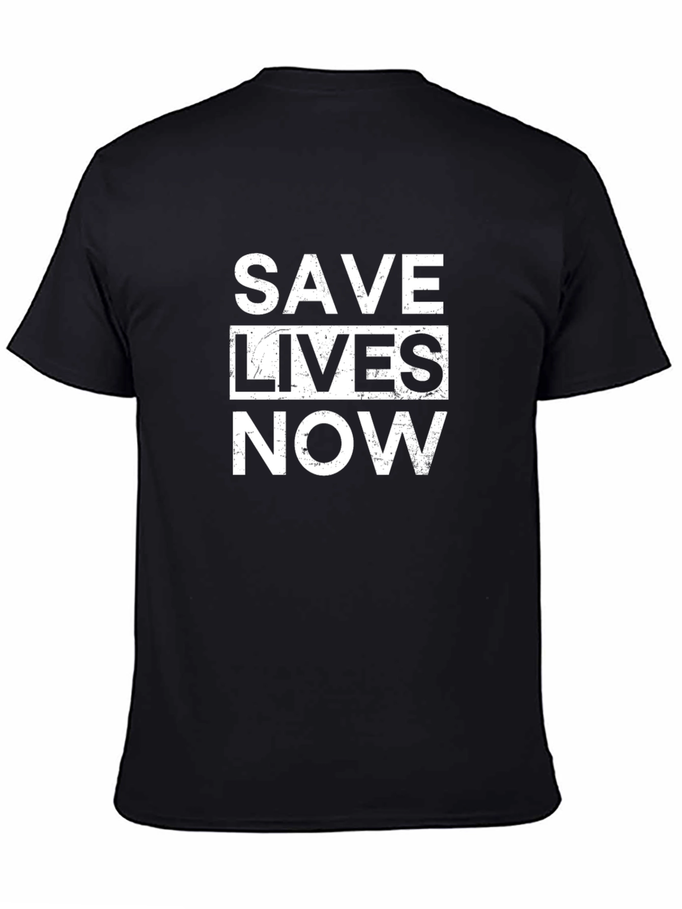 Save Lives Now Black Graphic T-Shirt