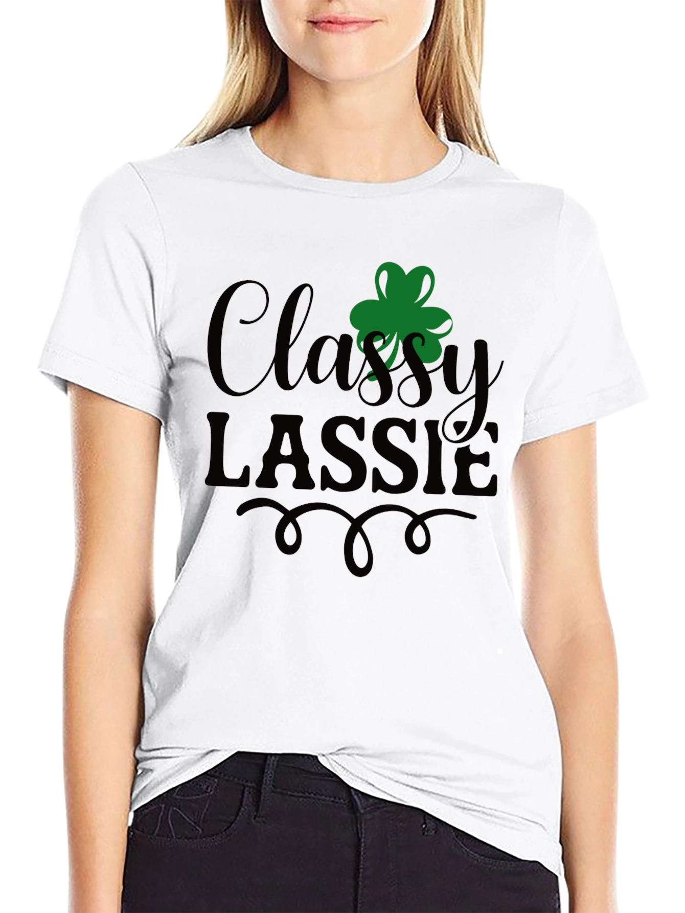 Classy Lassie St. Patricks Day Graphic T-Shirt