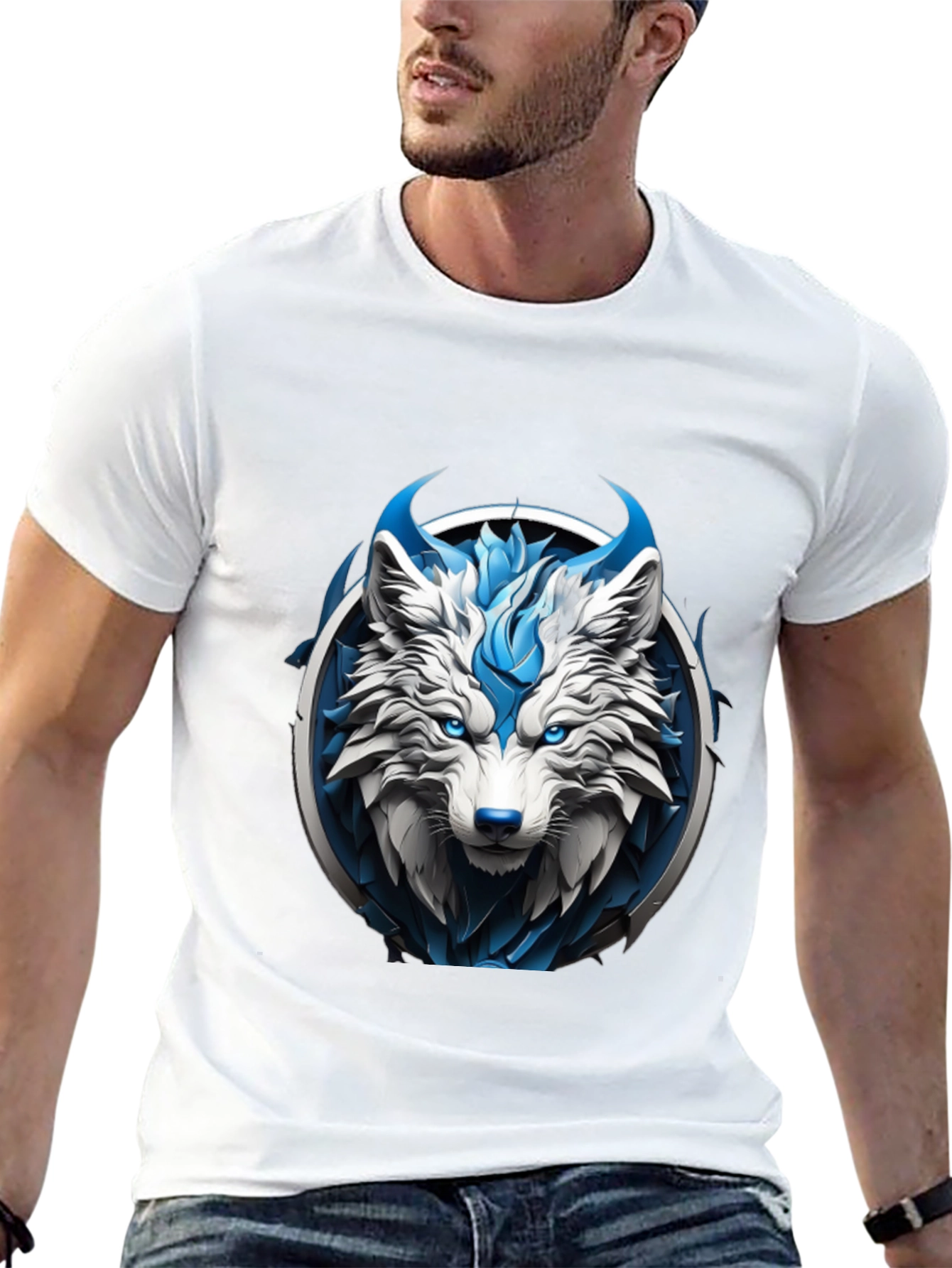 Arctic Wolf Graphic Tee - Stylish Menswear