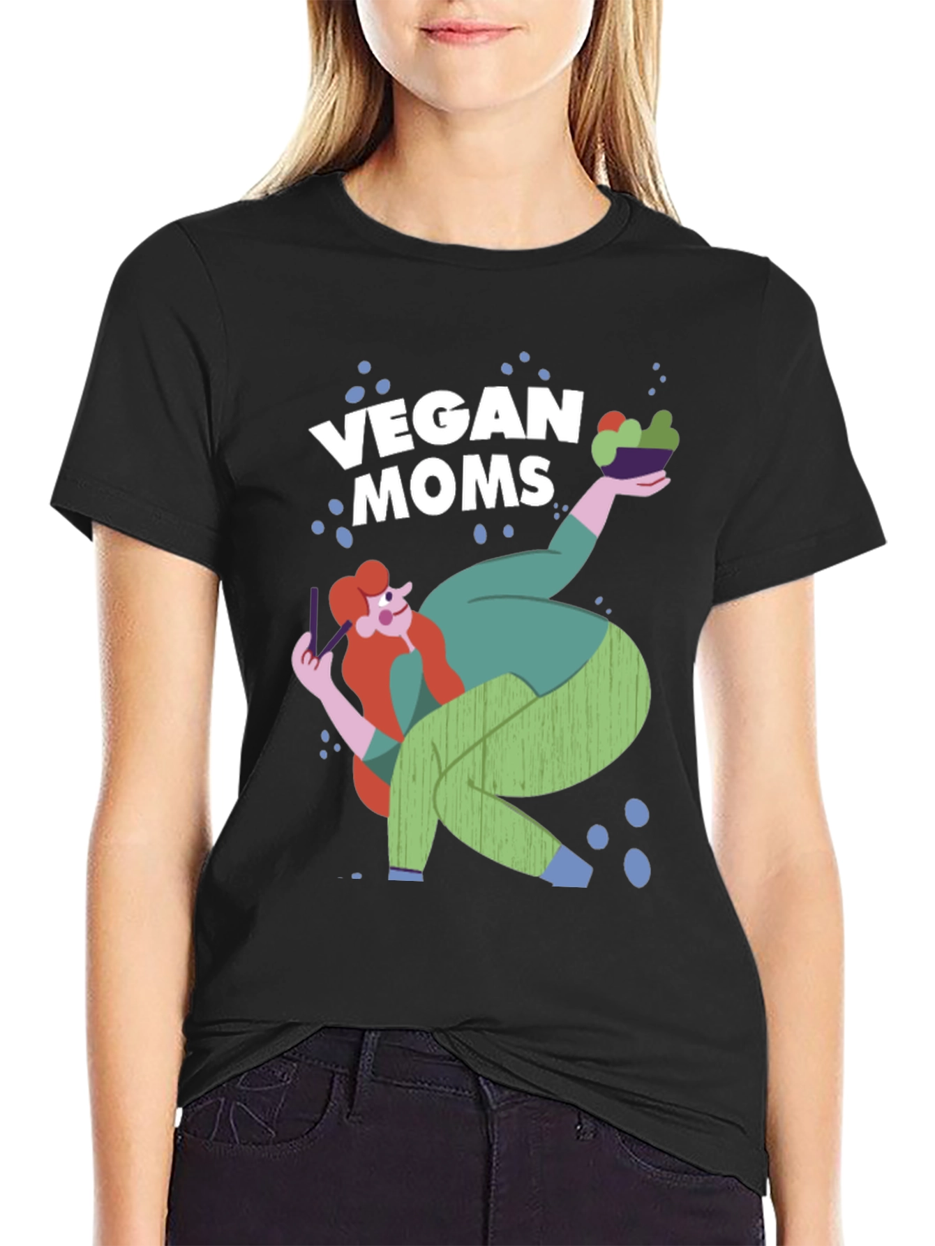 Vegan Moms Graphic T-Shirt - Black