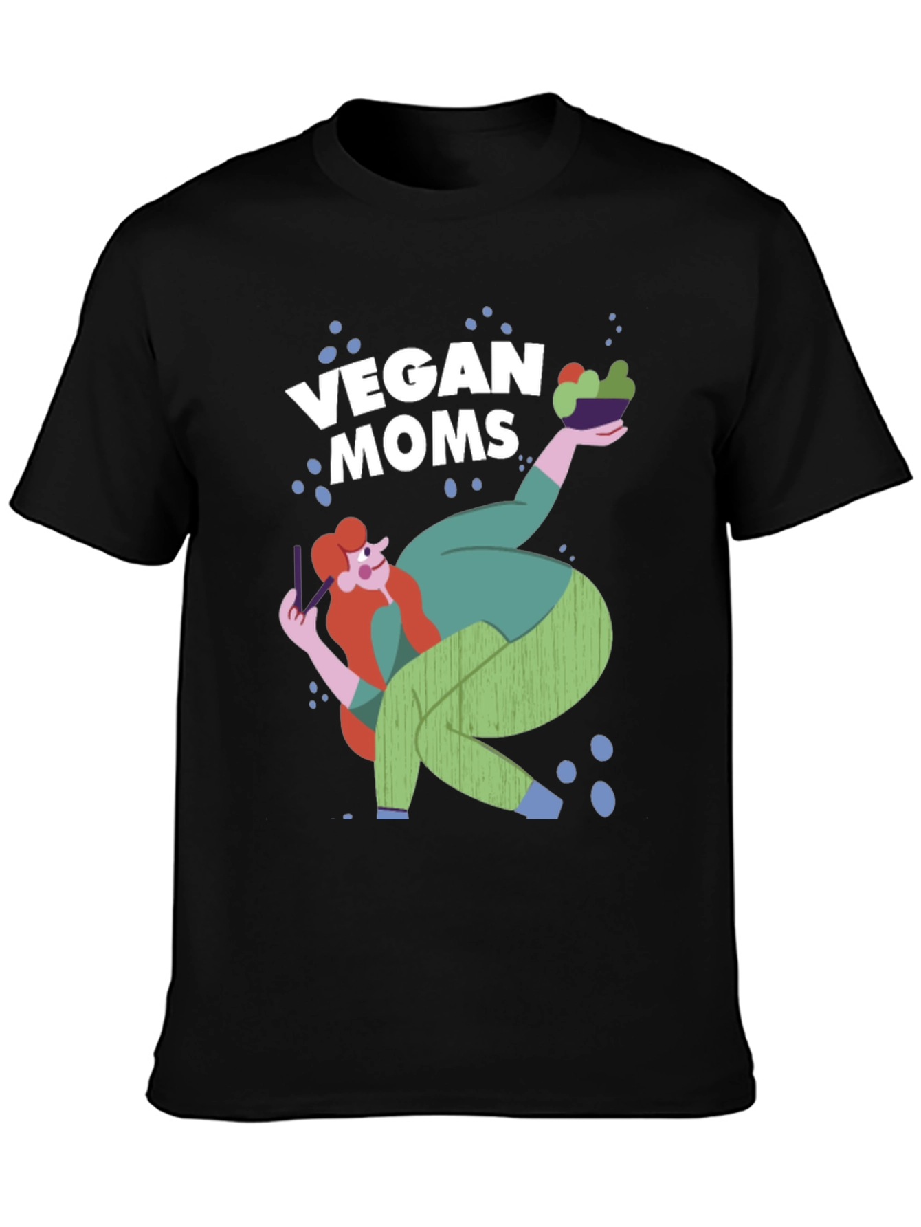 Vegan Moms Graphic T-Shirt - Black
