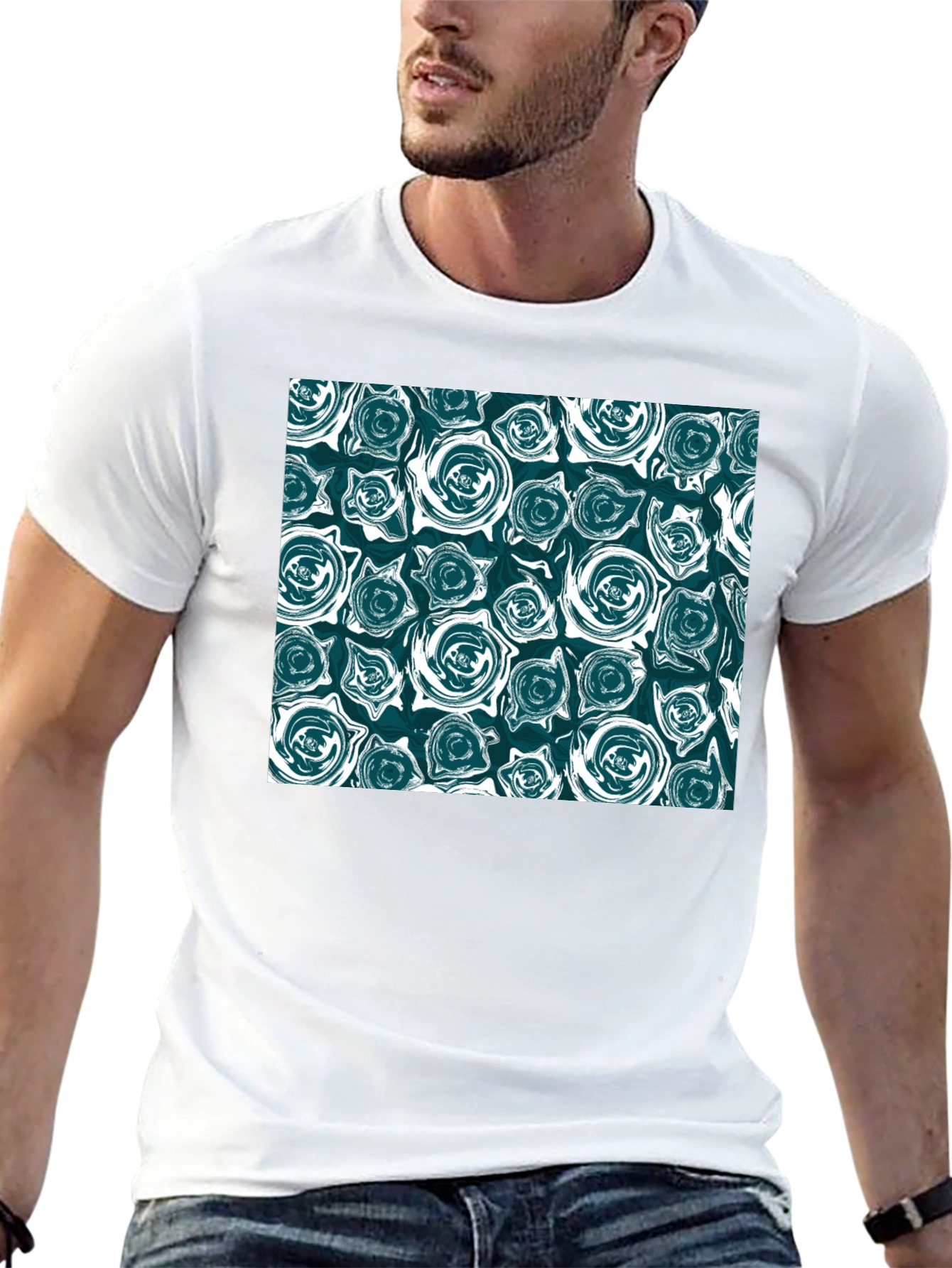 Abstract Swirl Pattern T-Shirt - Modern Graphic Tee