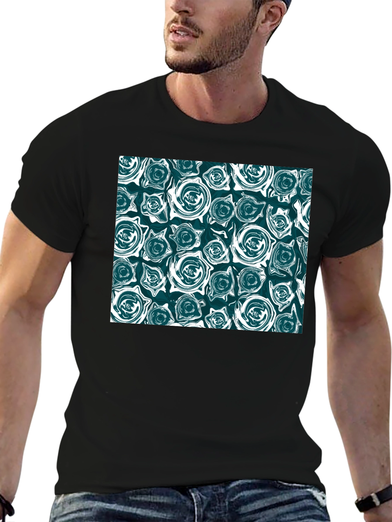 Abstract Swirl Pattern T-Shirt - Modern Graphic Tee
