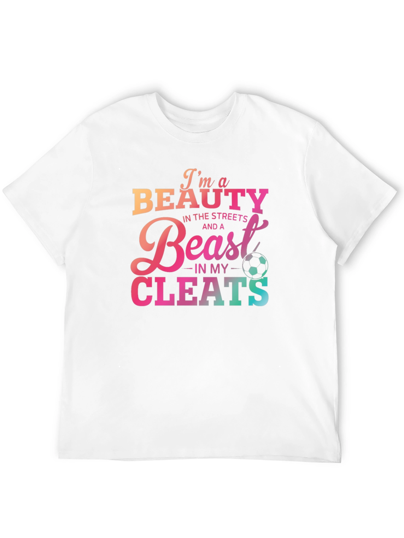 Beauty and Beast Soccer Cleats Graphic Tee