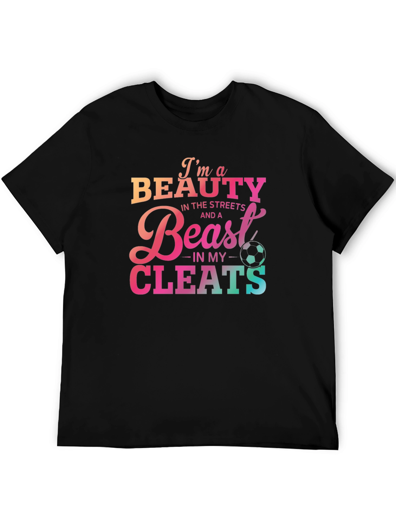 Beauty and Beast Soccer Cleats Graphic Tee