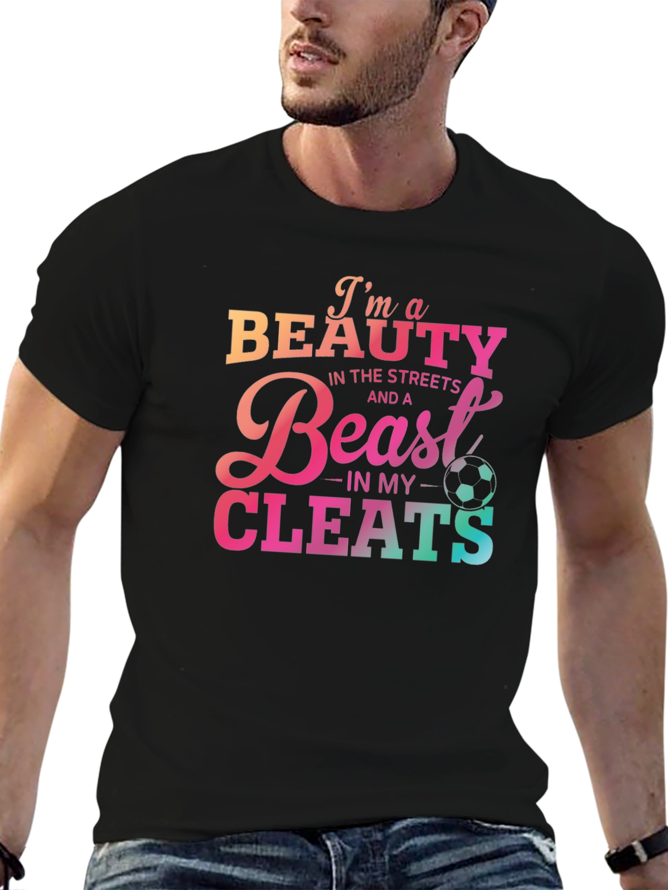 Beauty and Beast Soccer Cleats Graphic Tee