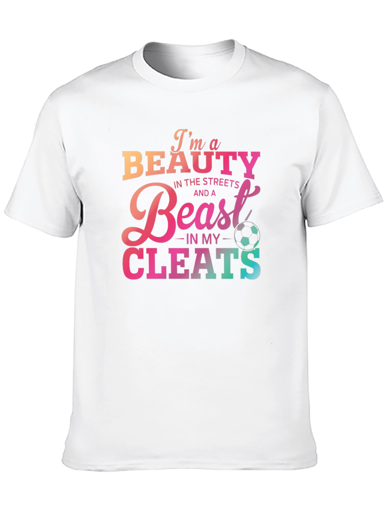 Beauty and Beast Soccer Cleats Graphic Tee