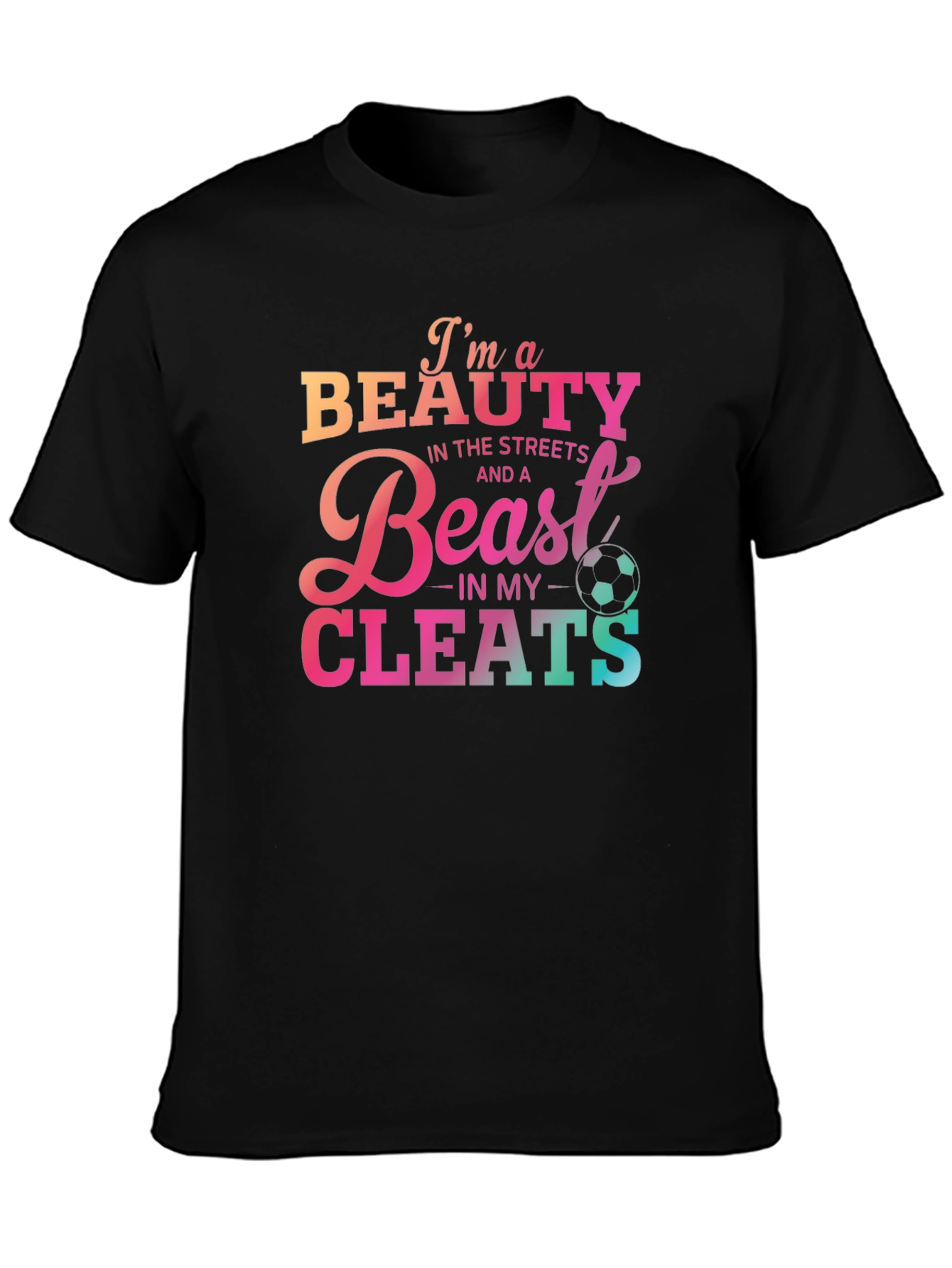 Beauty and Beast Soccer Cleats Graphic Tee