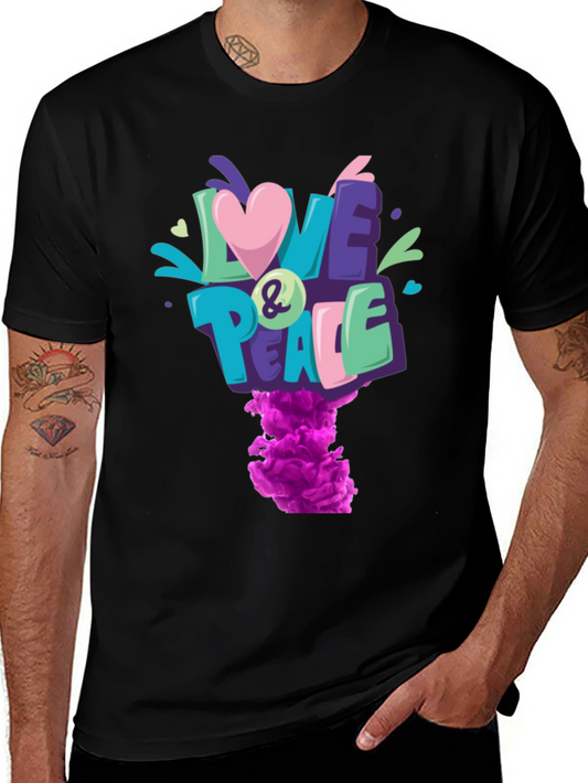 Love & Peace T-Shirt - Colorful Graphic Tee