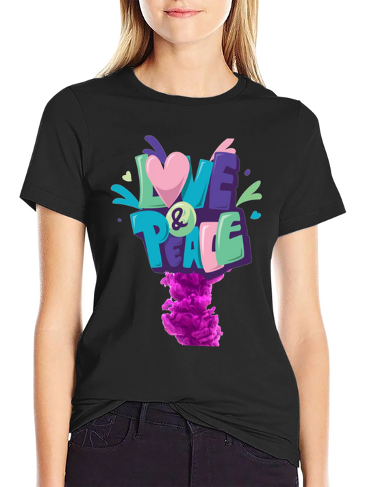 Love & Peace T-Shirt - Colorful Graphic Tee