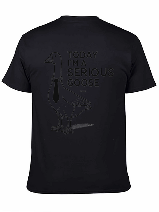 Serious Goose Graphic Tee - Funny Animal T-Shirt
