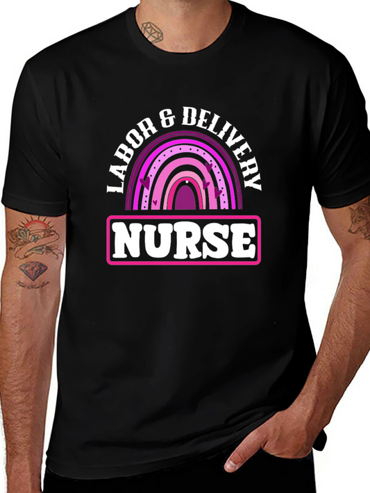Labor & Delivery Nurse Rainbow Graphic Tee